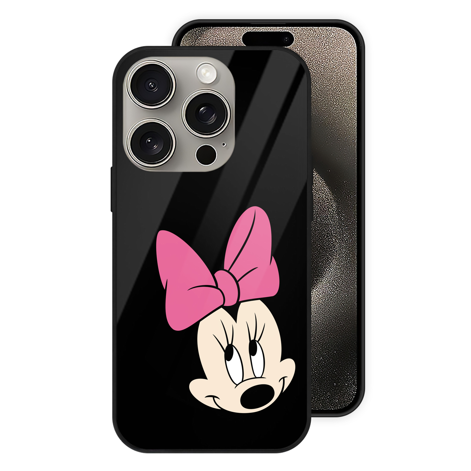 （画像用） ミッキーマウス Mickey Mouse 【iPhone15Pro対応】スマホケース 耐衝撃＆黄変防止 背面ガラス