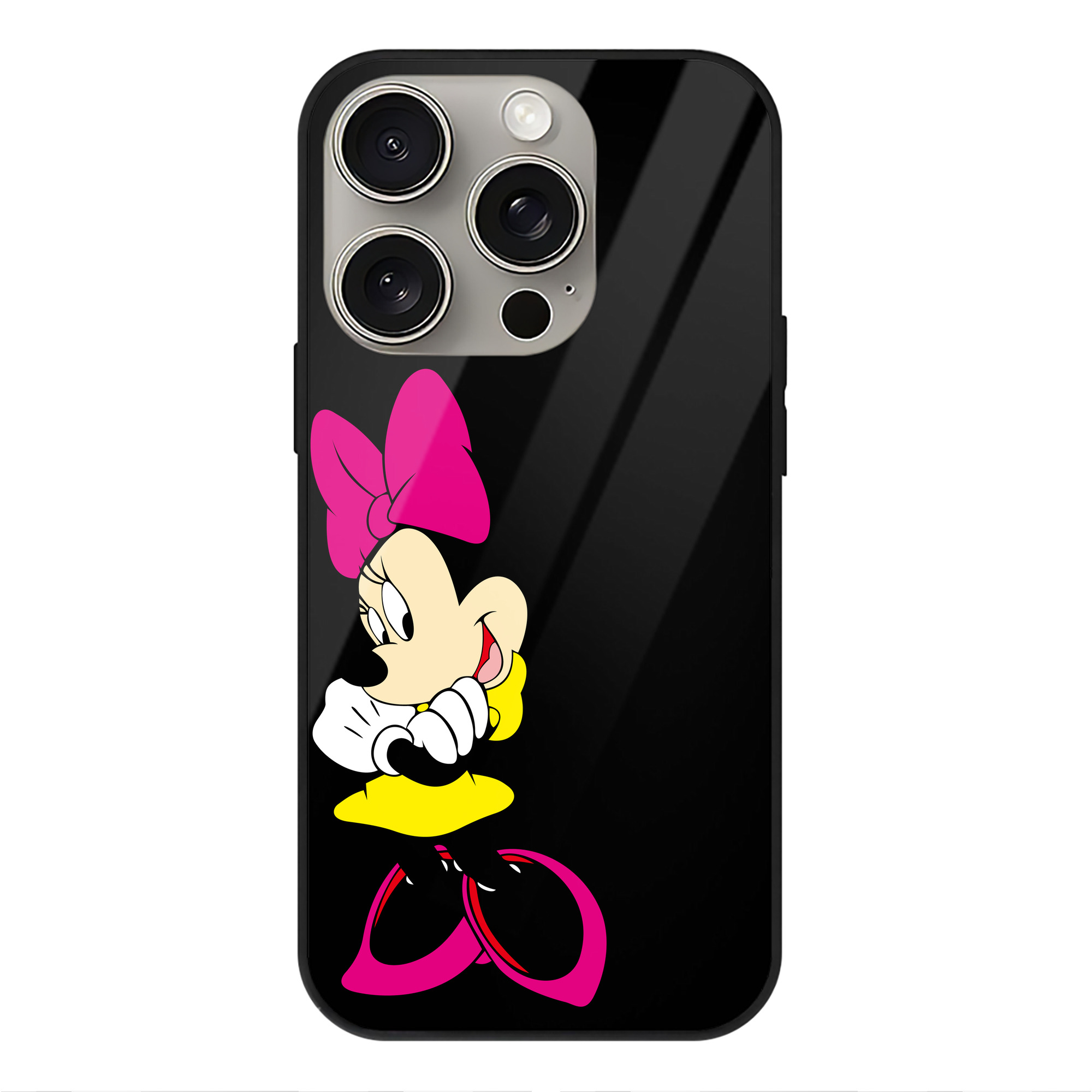 （画像用） ミッキーマウス Mickey Mouse 【iPhone15Pro対応】スマホケース 耐衝撃＆黄変防止 背面ガラス