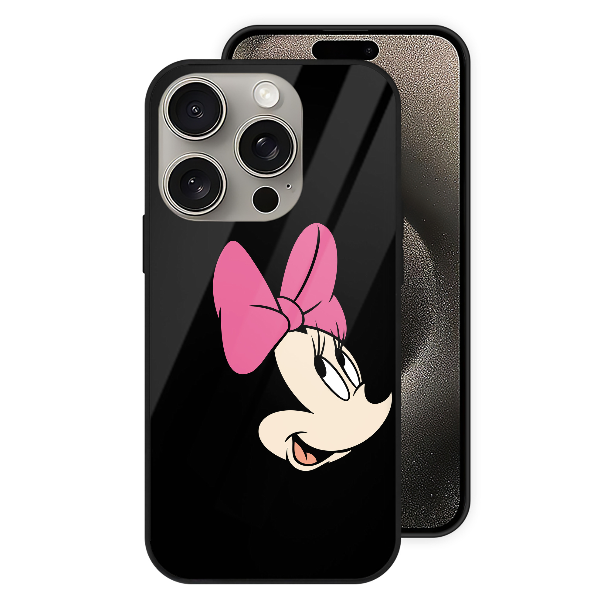 ミッキーマウス Mickey Mouse 【iPhone15Pro対応】スマホケース 耐衝撃＆黄変防止 背面ガラス