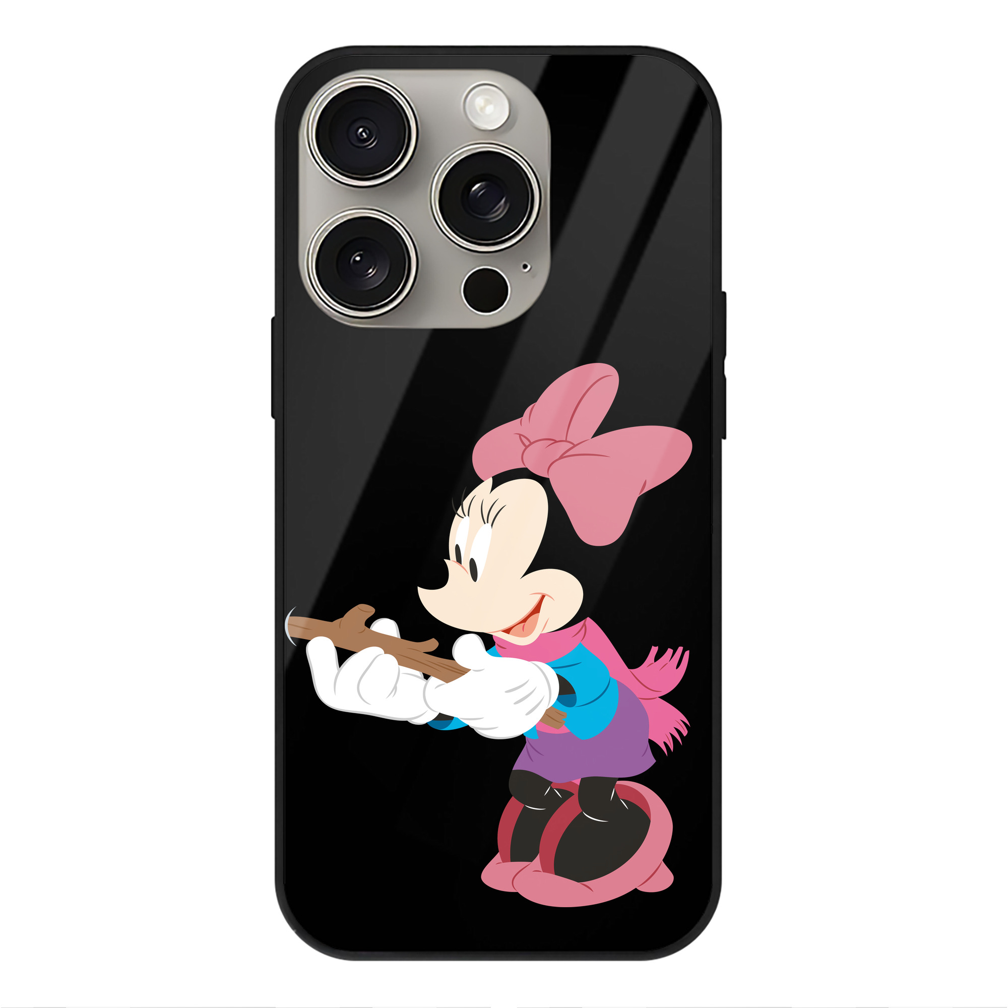（画像用） ミッキーマウス Mickey Mouse 【iPhone15Pro対応】スマホケース 耐衝撃＆黄変防止 背面ガラス