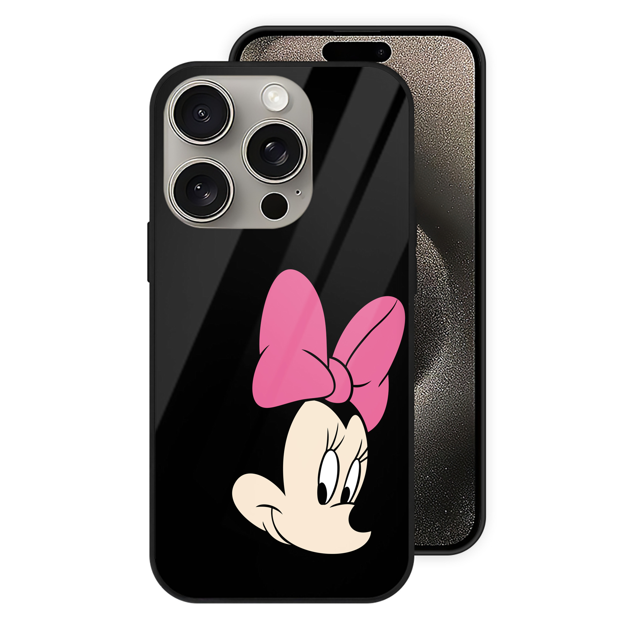 （画像用） ミッキーマウス Mickey Mouse 【iPhone15Pro対応】スマホケース 耐衝撃＆黄変防止 背面ガラス