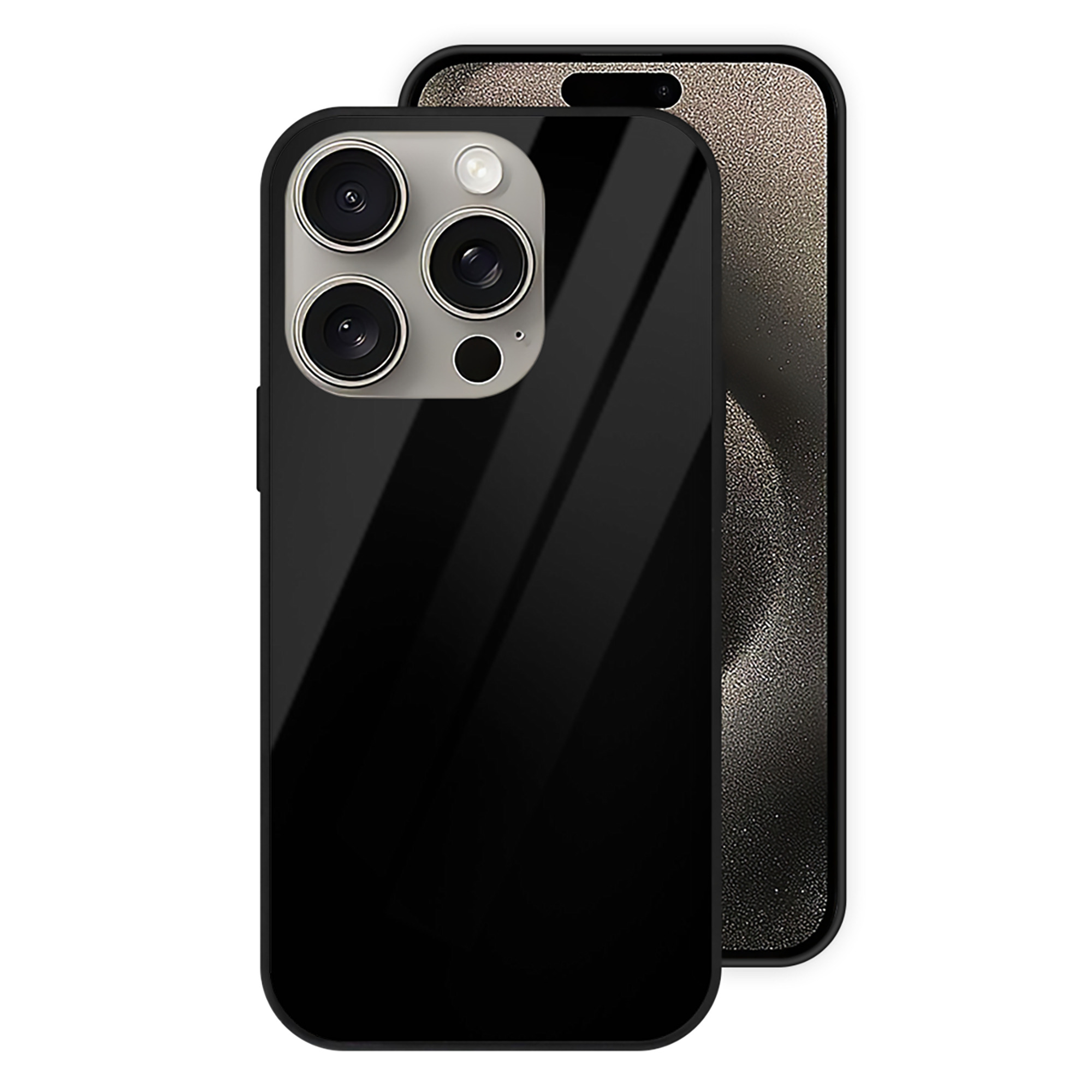 （画像用） ミッキーマウス Mickey Mouse 【iPhone15Pro対応】スマホケース 耐衝撃＆黄変防止 背面ガラス