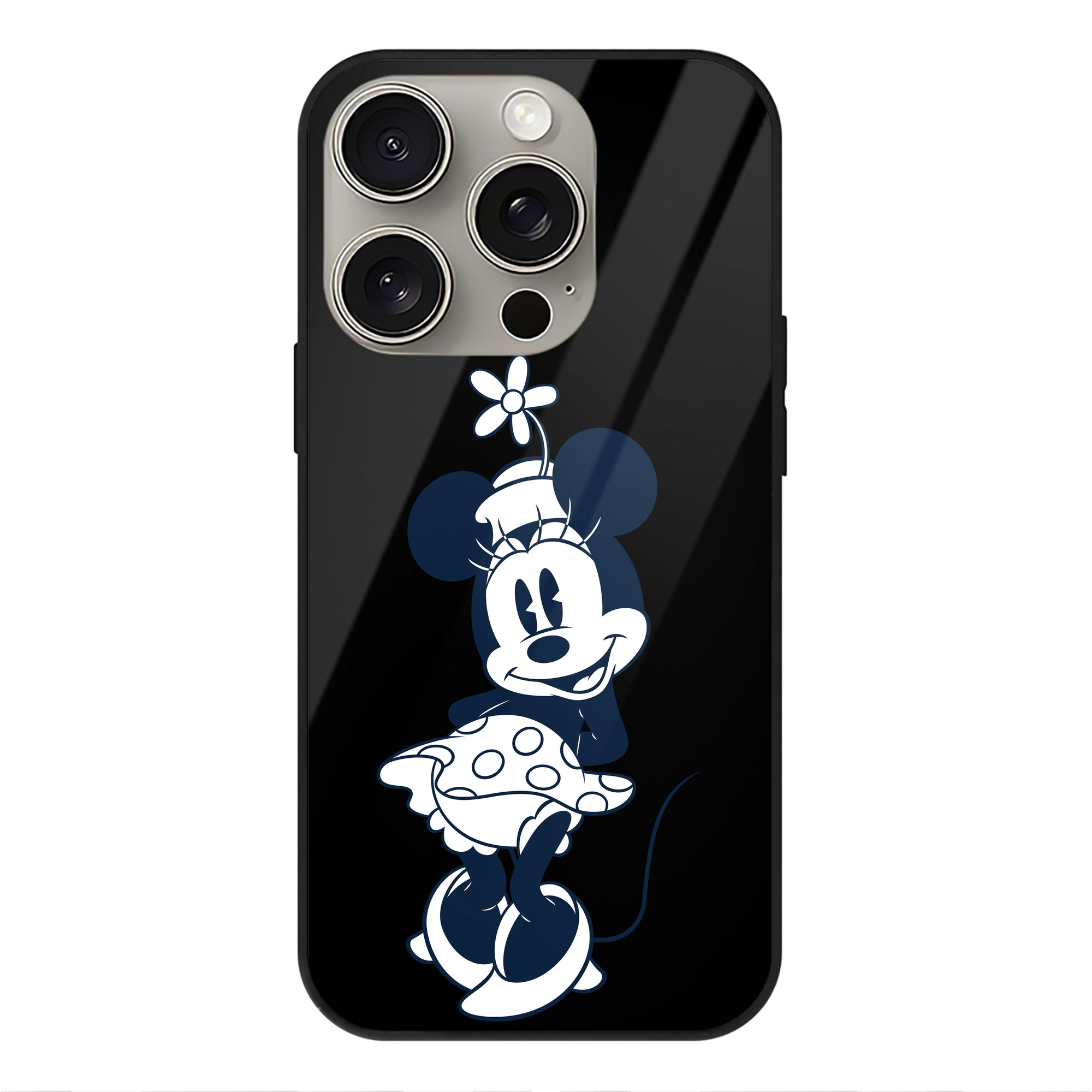 （画像用） ミッキーマウス Mickey Mouse 【iPhone15Pro対応】スマホケース 耐衝撃＆黄変防止 背面ガラス