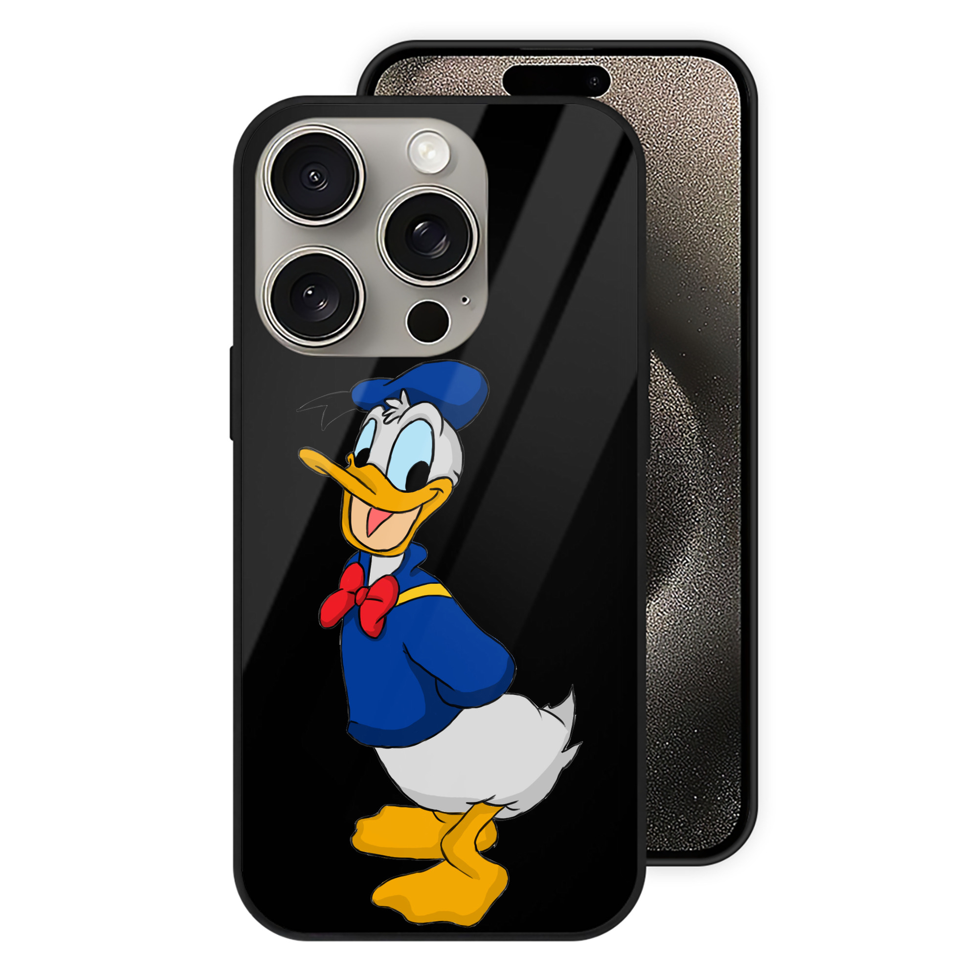 （画像用） ミッキーマウス Mickey Mouse 【iPhone15Pro対応】スマホケース 耐衝撃＆黄変防止 背面ガラス