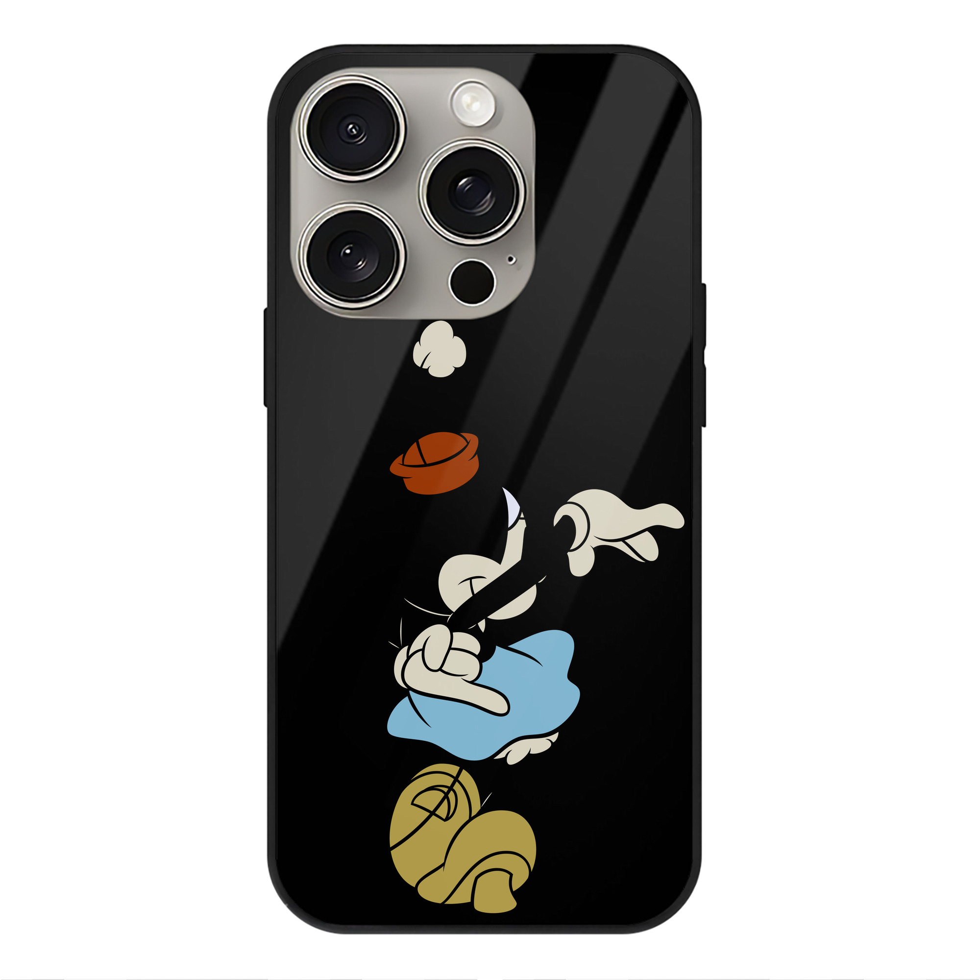 （画像用） ミッキーマウス Mickey Mouse 【iPhone15Pro対応】スマホケース 耐衝撃＆黄変防止 背面ガラス