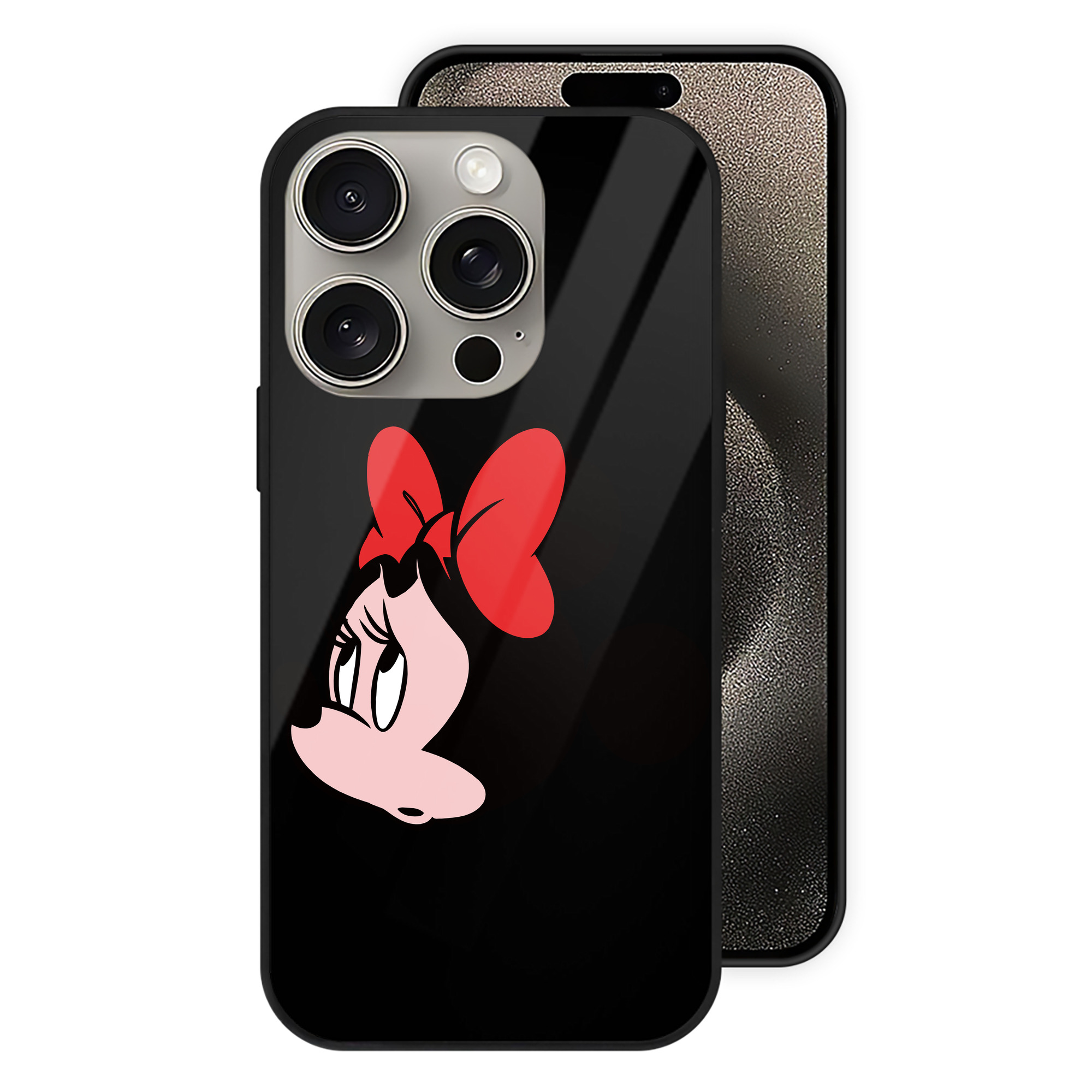 （画像用） ミッキーマウス Mickey Mouse 【iPhone15Pro対応】スマホケース 耐衝撃＆黄変防止 背面ガラス