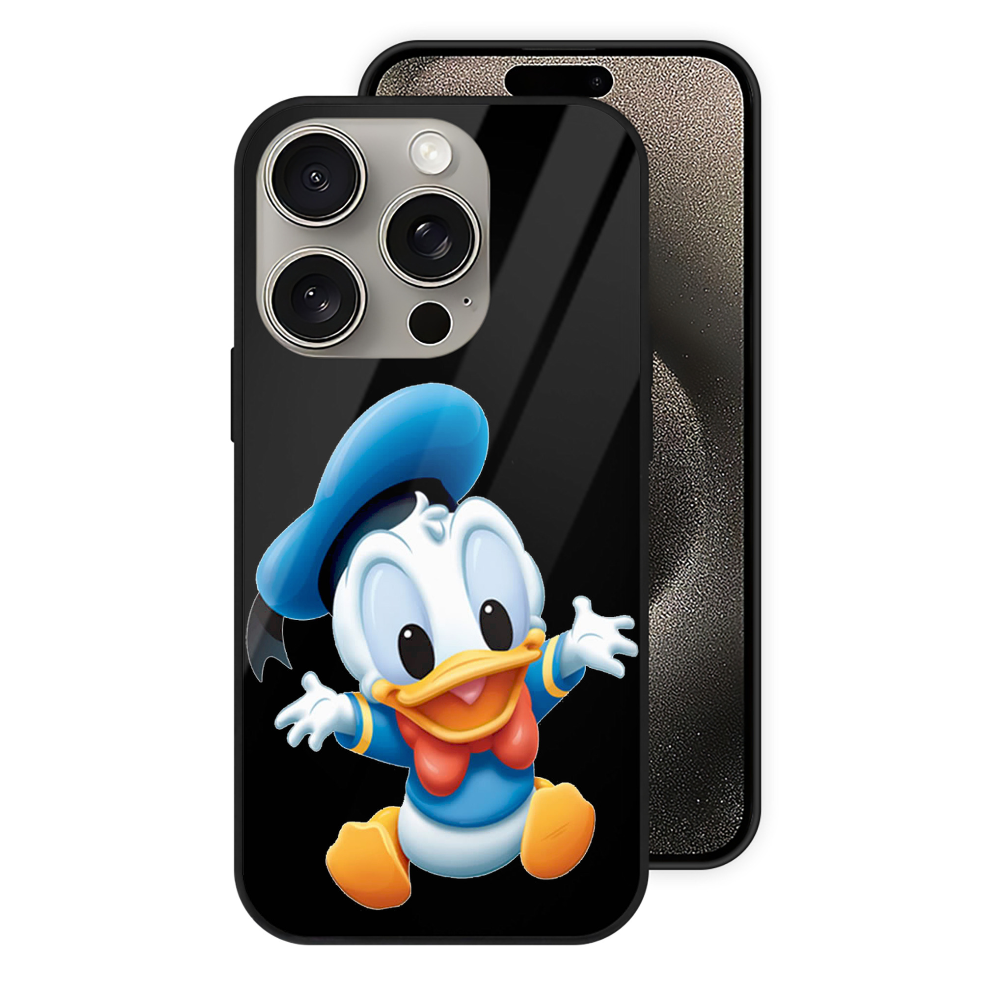 （画像用） ミッキーマウス Mickey Mouse 【iPhone15Pro対応】スマホケース 耐衝撃＆黄変防止 背面ガラス