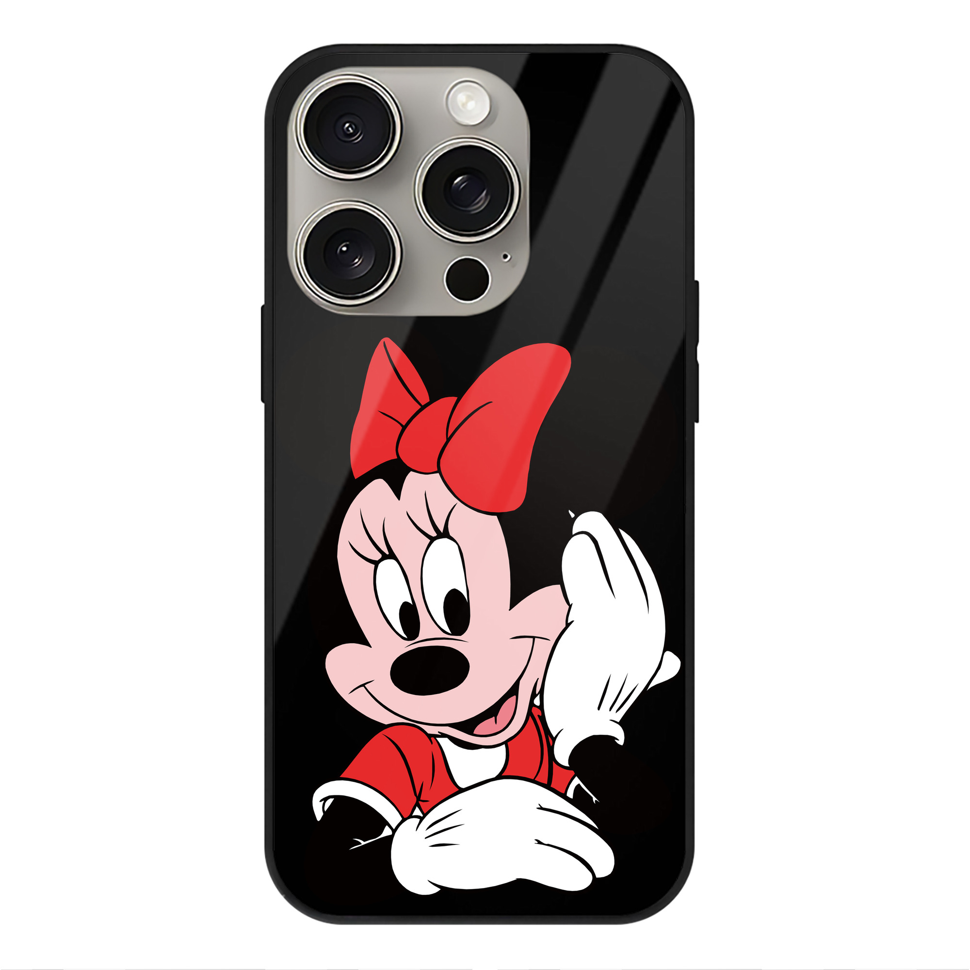 （画像用） ミッキーマウス Mickey Mouse 【iPhone15Pro対応】スマホケース 耐衝撃＆黄変防止 背面ガラス