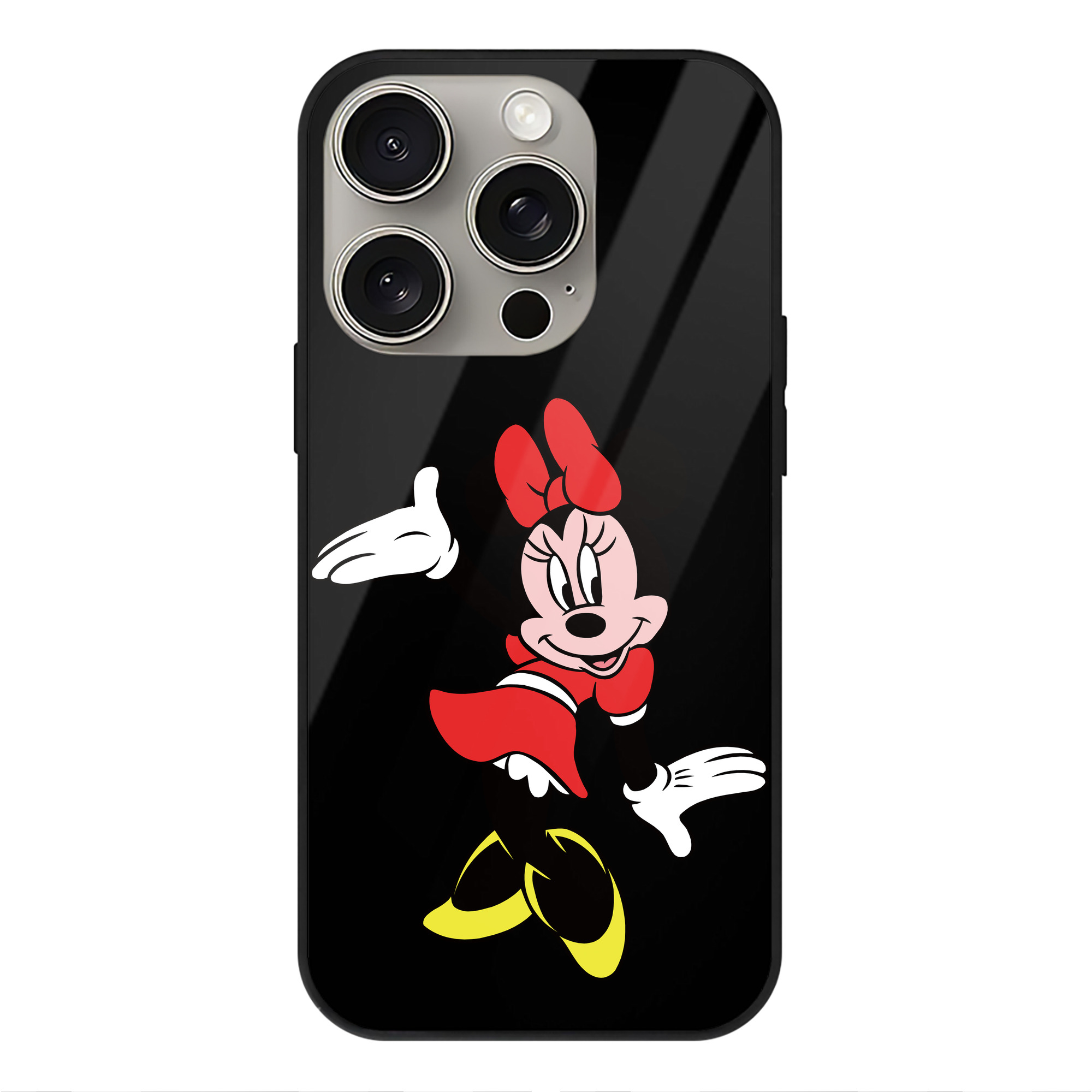 （画像用） ミッキーマウス Mickey Mouse 【iPhone15Pro対応】スマホケース 耐衝撃＆黄変防止 背面ガラス