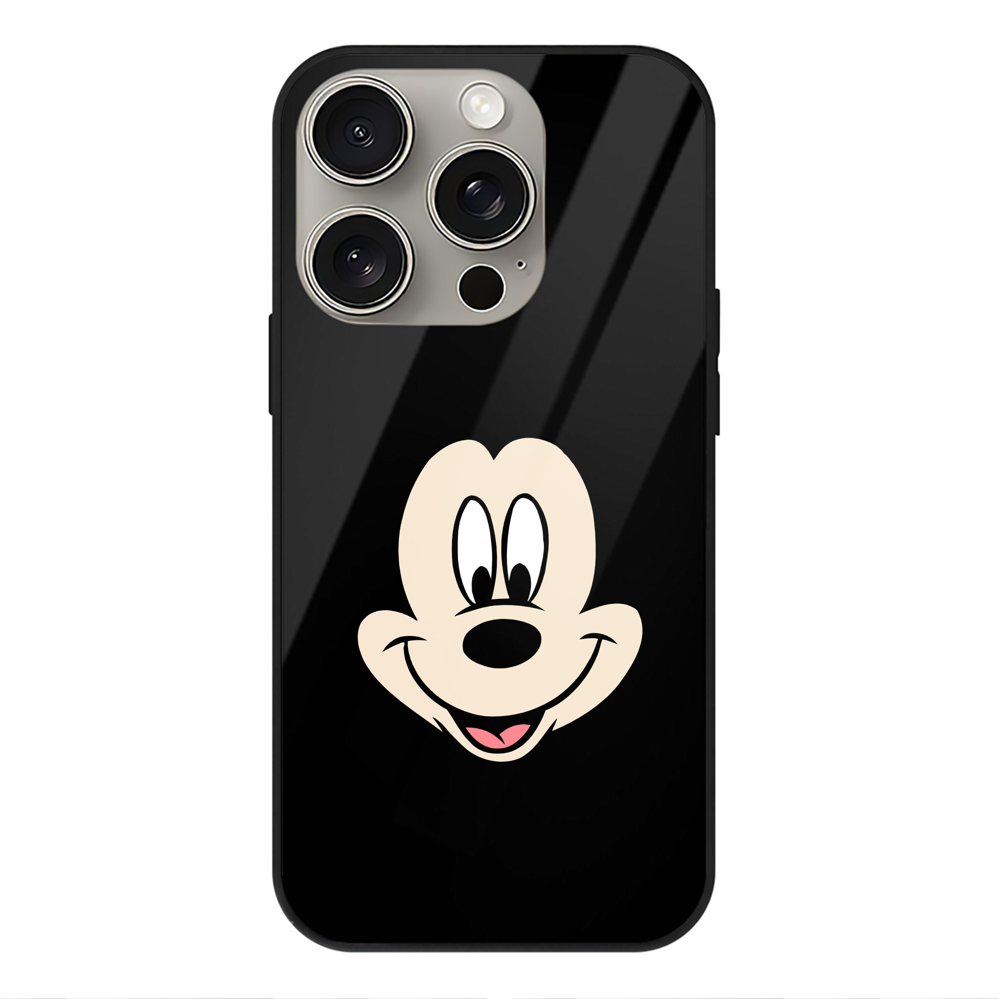 （画像用） ミッキーマウス Mickey Mouse 【iPhone15Pro対応】スマホケース 耐衝撃＆黄変防止 背面ガラス