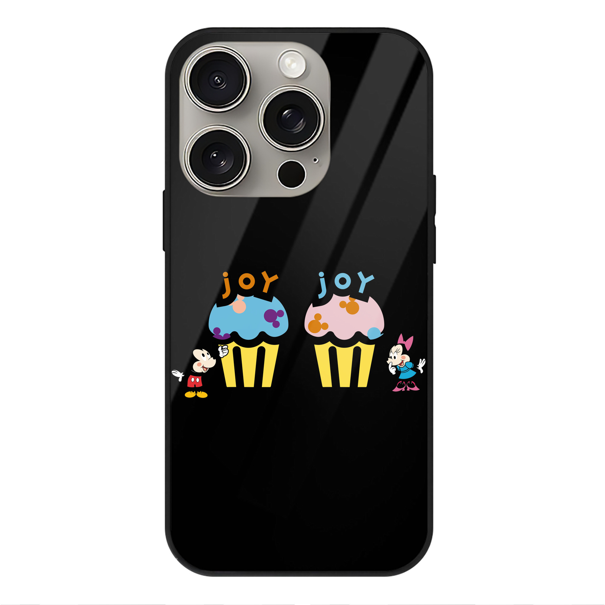 （画像用） ミッキーマウス Mickey Mouse 【iPhone15Pro対応】スマホケース 耐衝撃＆黄変防止 背面ガラス