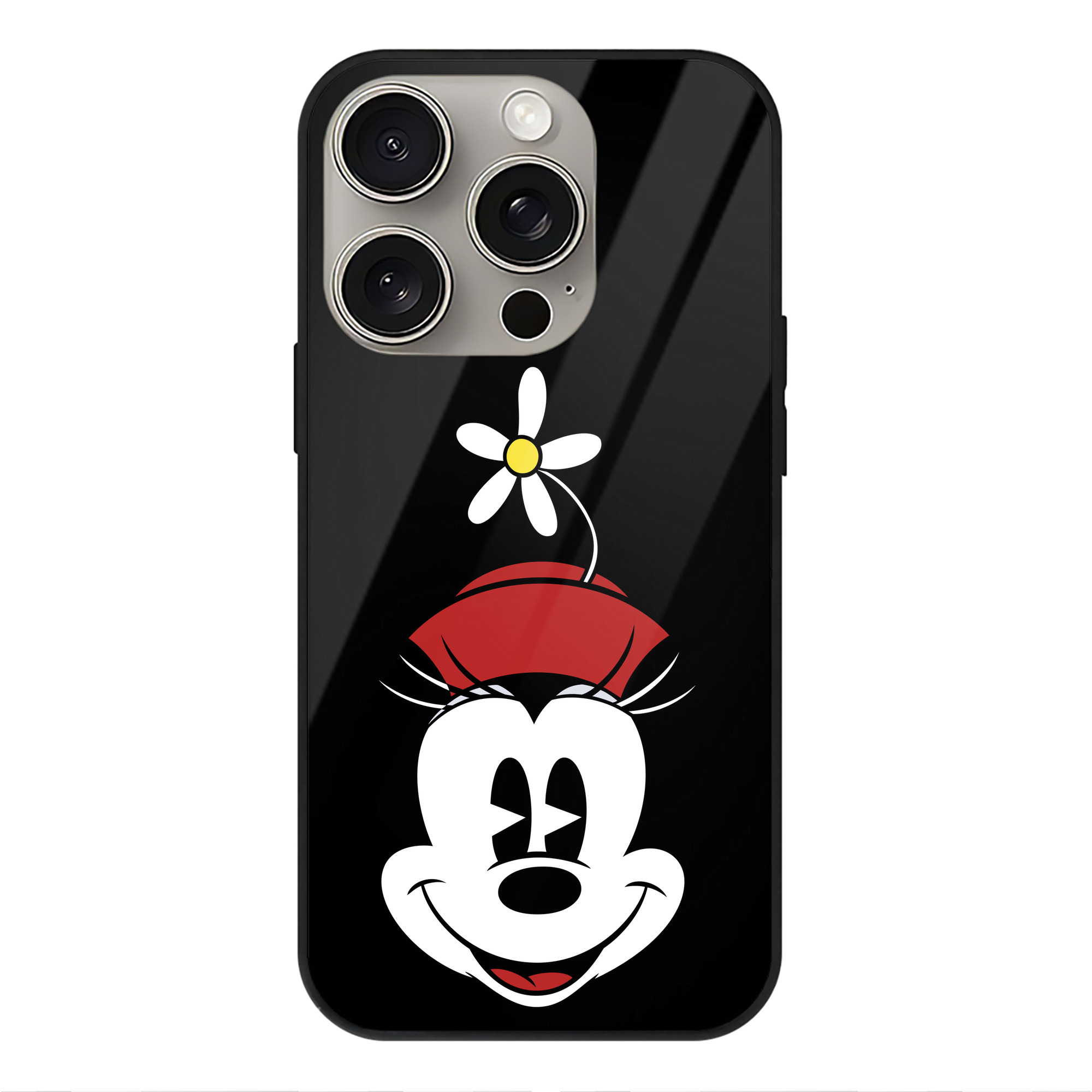 （画像用） ミッキーマウス Mickey Mouse 【iPhone15Pro対応】スマホケース 耐衝撃＆黄変防止 背面ガラス