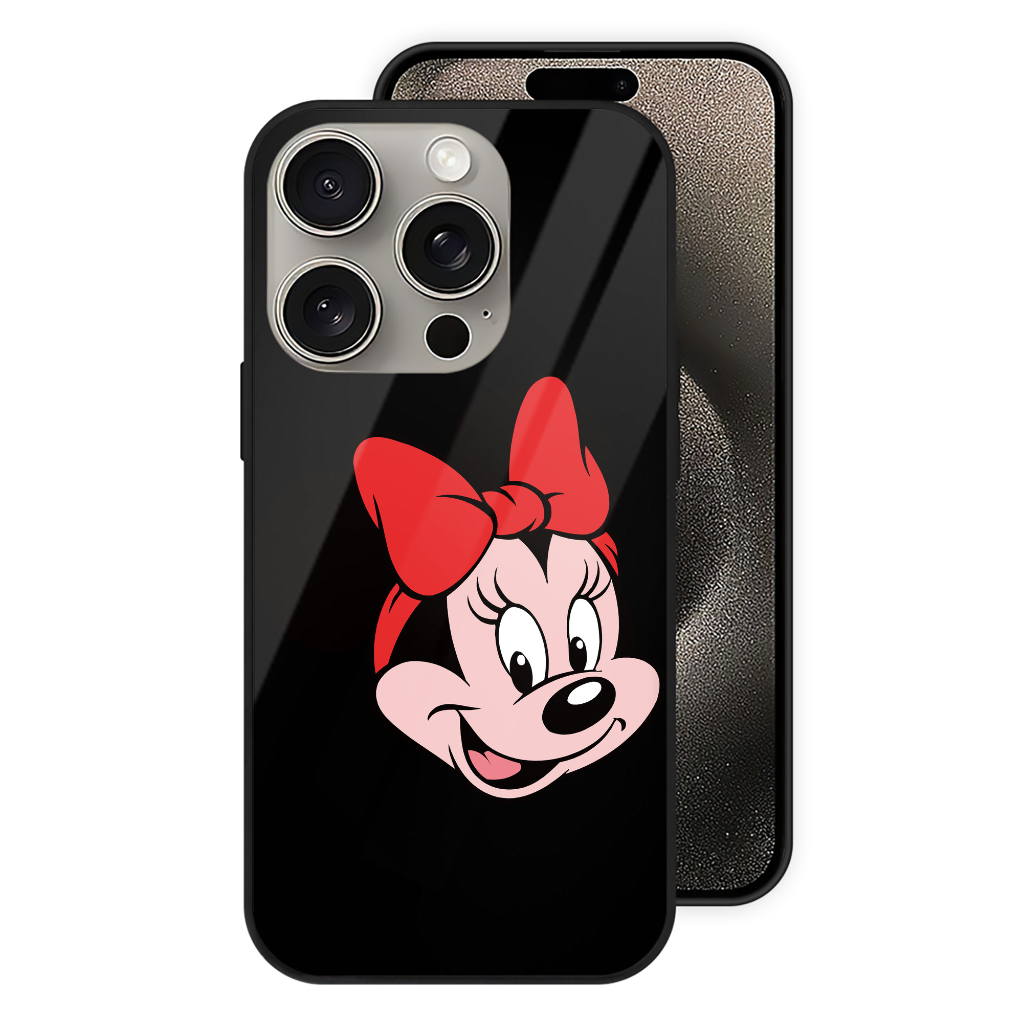 （画像用） ミッキーマウス Mickey Mouse 【iPhone15Pro対応】スマホケース 耐衝撃＆黄変防止 背面ガラス