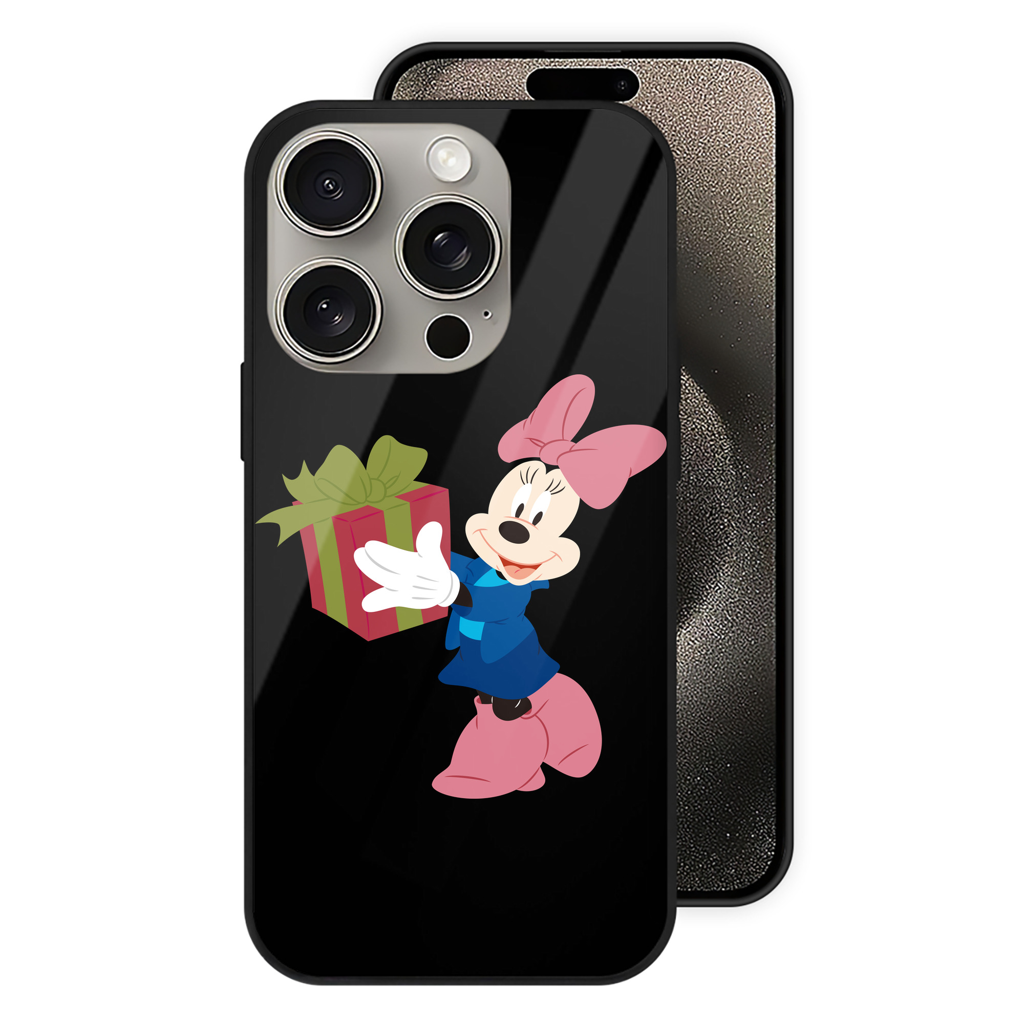（画像用） ミッキーマウス Mickey Mouse 【iPhone15Pro対応】スマホケース 耐衝撃＆黄変防止 背面ガラス