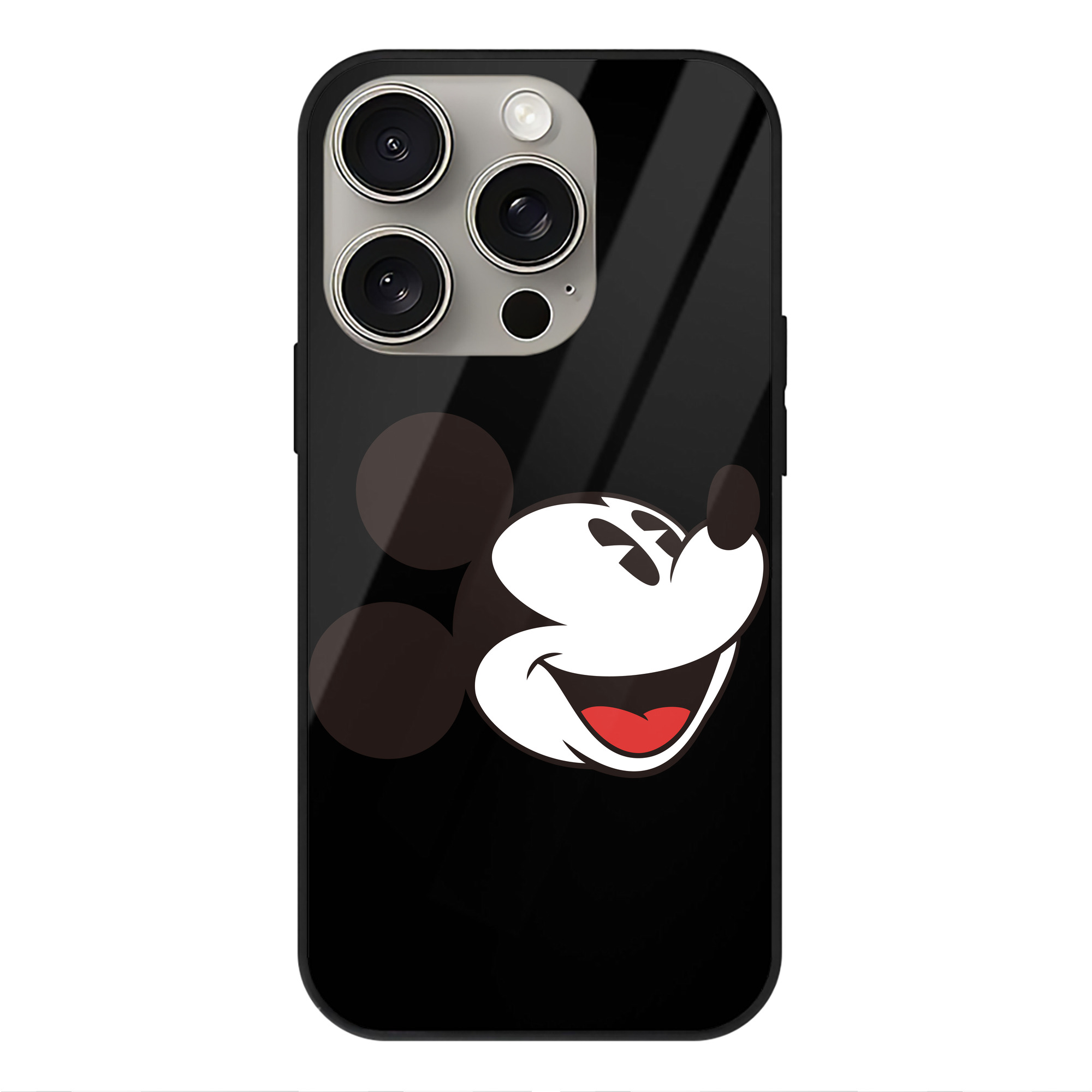 （画像用） ミッキーマウス Mickey Mouse 【iPhone15Pro対応】スマホケース 耐衝撃＆黄変防止 背面ガラス