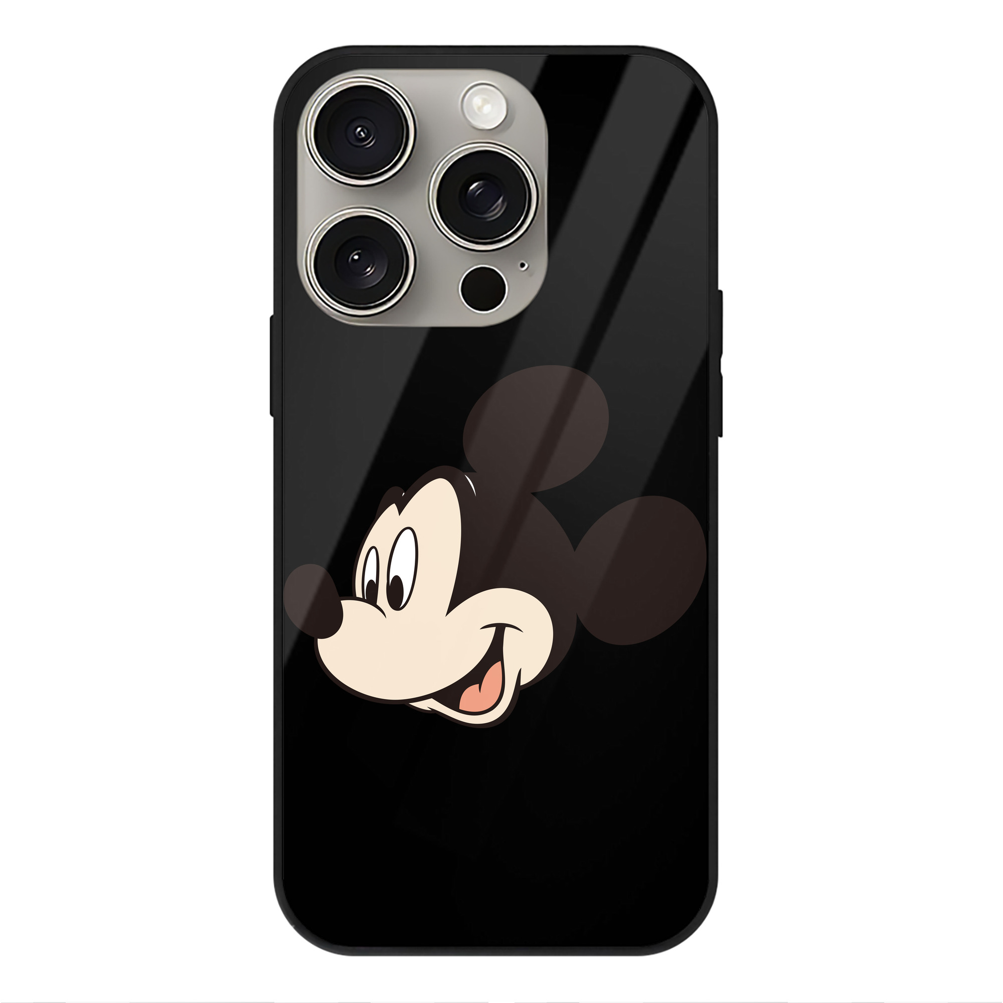（画像用） ミッキーマウス Mickey Mouse 【iPhone15Pro対応】スマホケース 耐衝撃＆黄変防止 背面ガラス