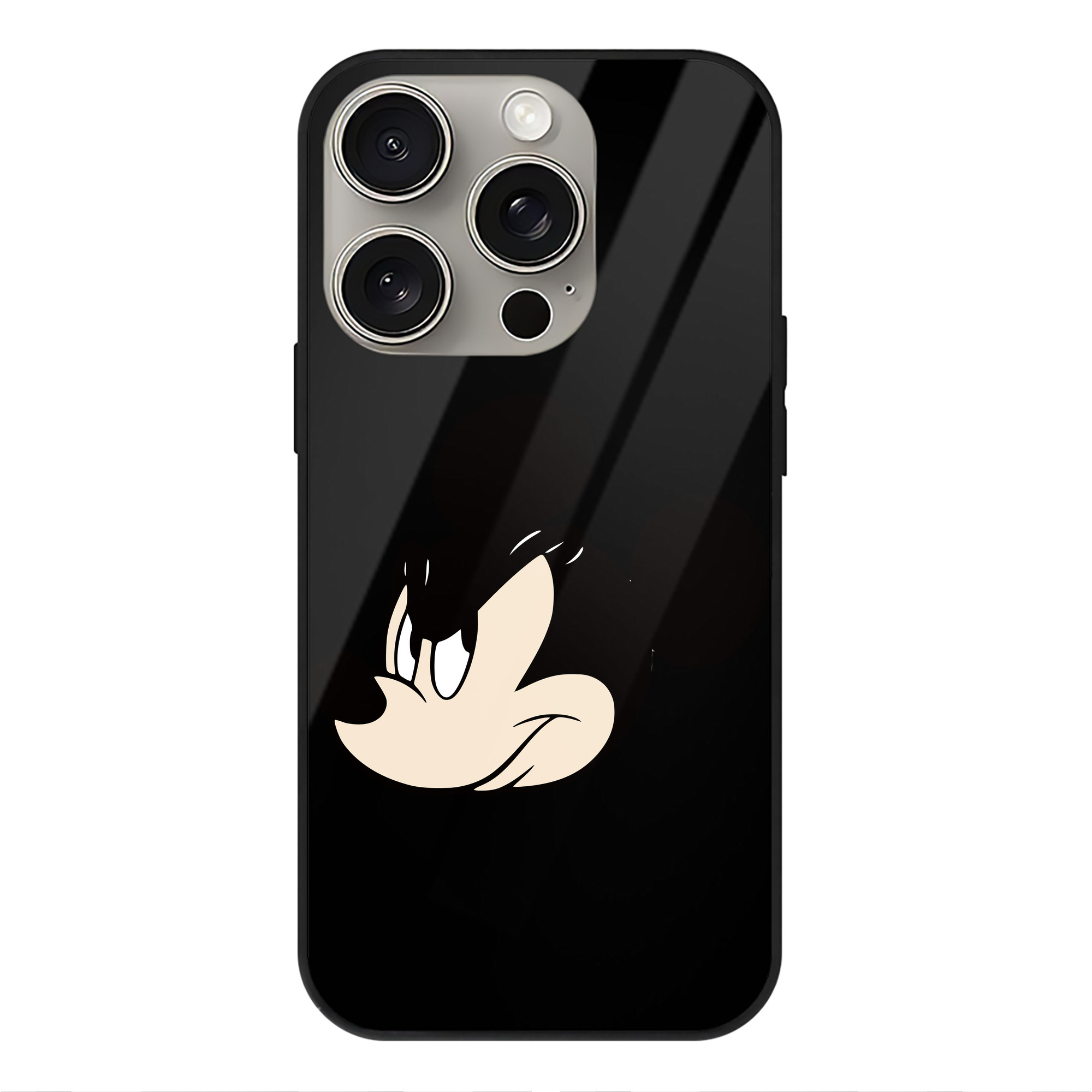 （画像用） ミッキーマウス Mickey Mouse 【iPhone15Pro対応】スマホケース 耐衝撃＆黄変防止 背面ガラス