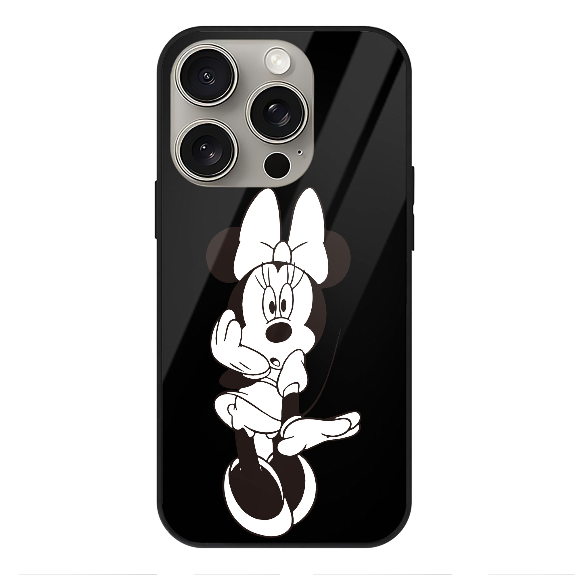 （画像用） ミッキーマウス Mickey Mouse 【iPhone15Pro対応】スマホケース 耐衝撃＆黄変防止 背面ガラス