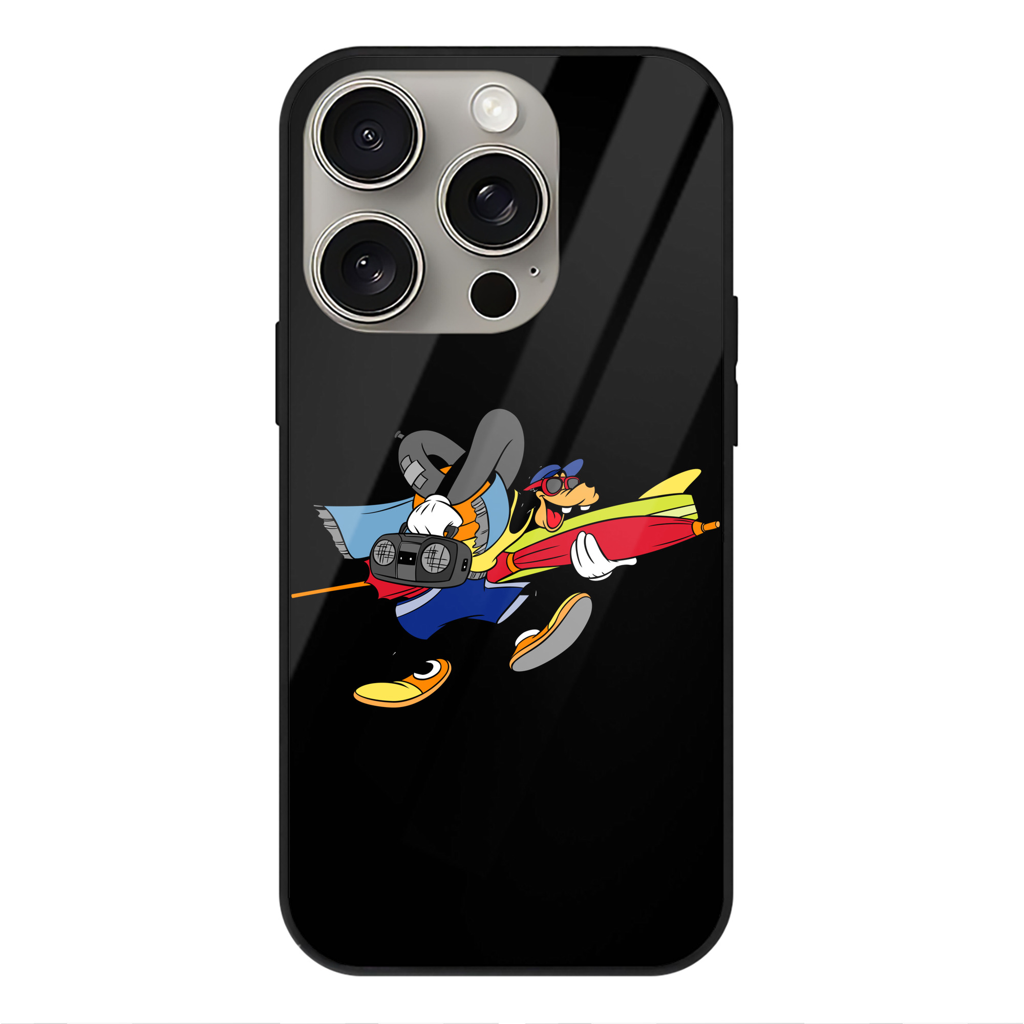 （画像用） ミッキーマウス Mickey Mouse 【iPhone15Pro対応】スマホケース 耐衝撃＆黄変防止 背面ガラス