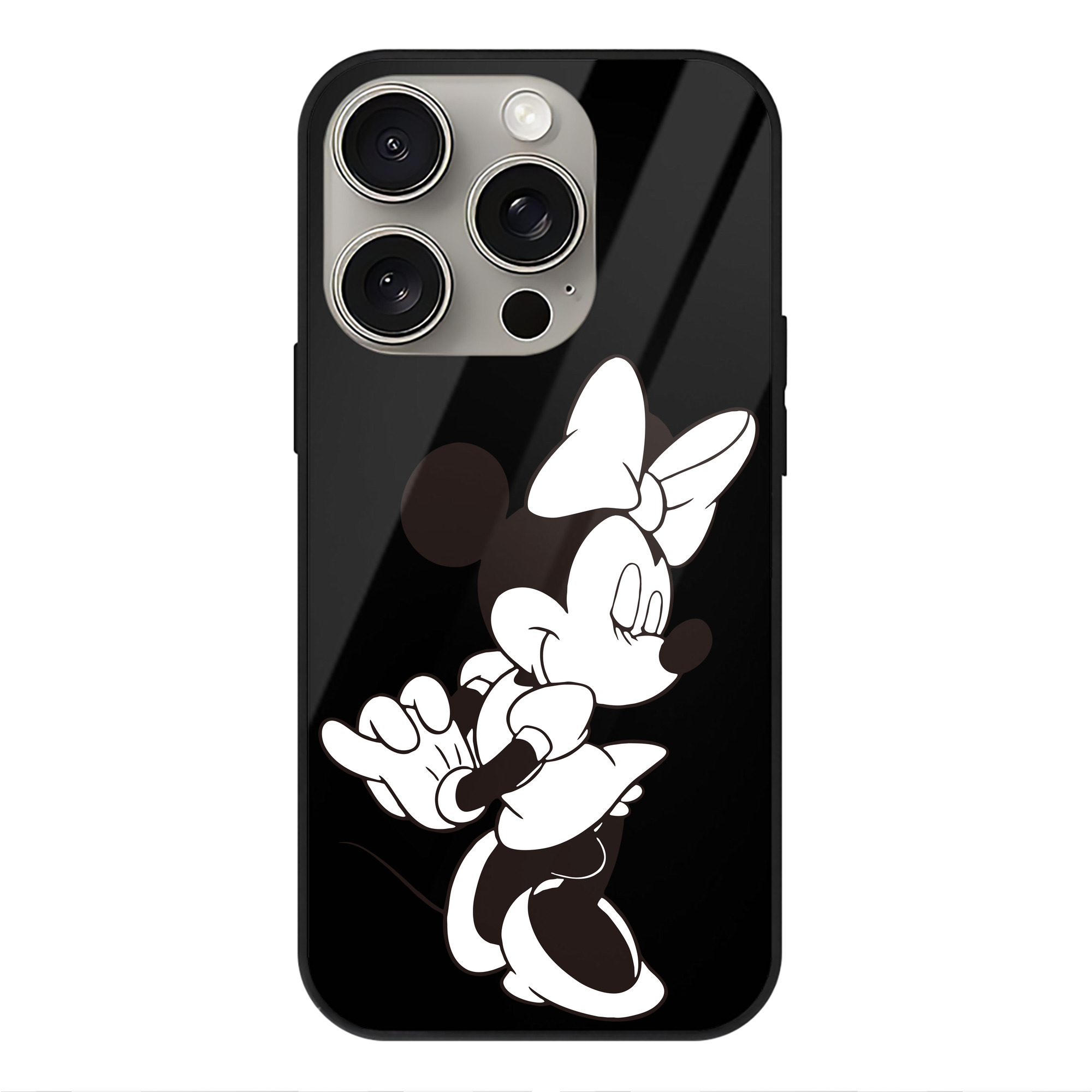 （画像用） ミッキーマウス Mickey Mouse 【iPhone15Pro対応】スマホケース 耐衝撃＆黄変防止 背面ガラス