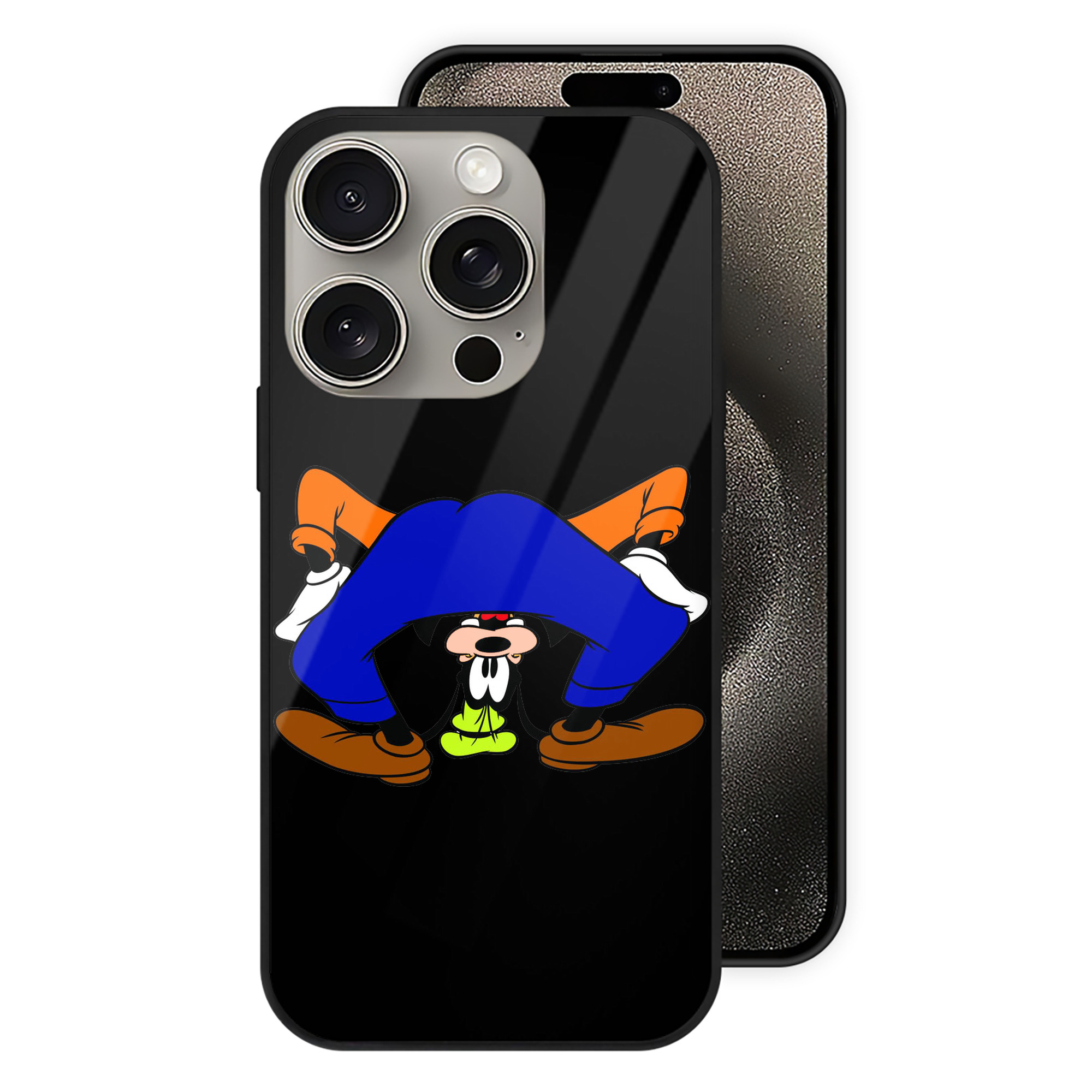 （画像用） ミッキーマウス Mickey Mouse 【iPhone15Pro対応】スマホケース 耐衝撃＆黄変防止 背面ガラス