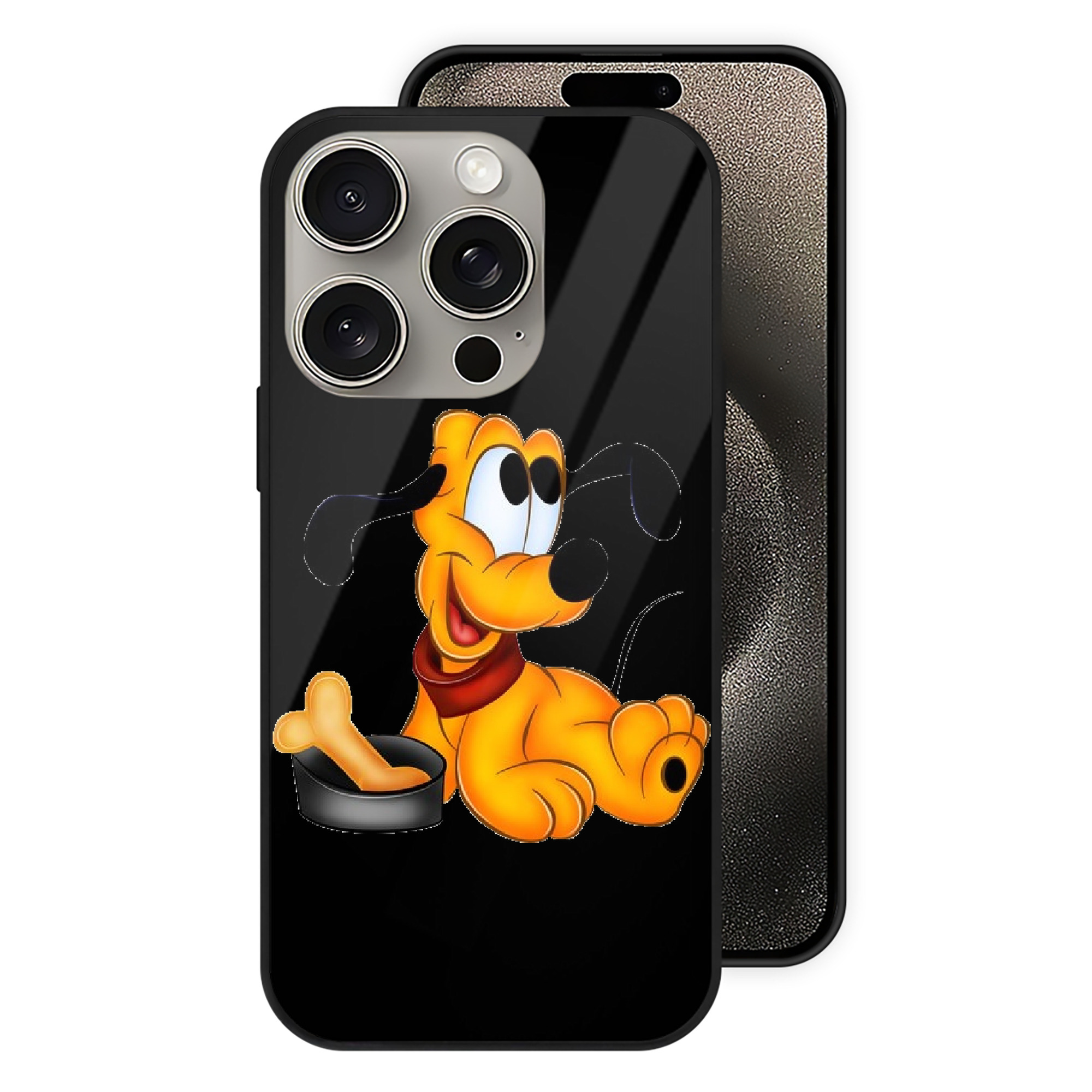 （画像用） ミッキーマウス Mickey Mouse 【iPhone15Pro対応】スマホケース 耐衝撃＆黄変防止 背面ガラス