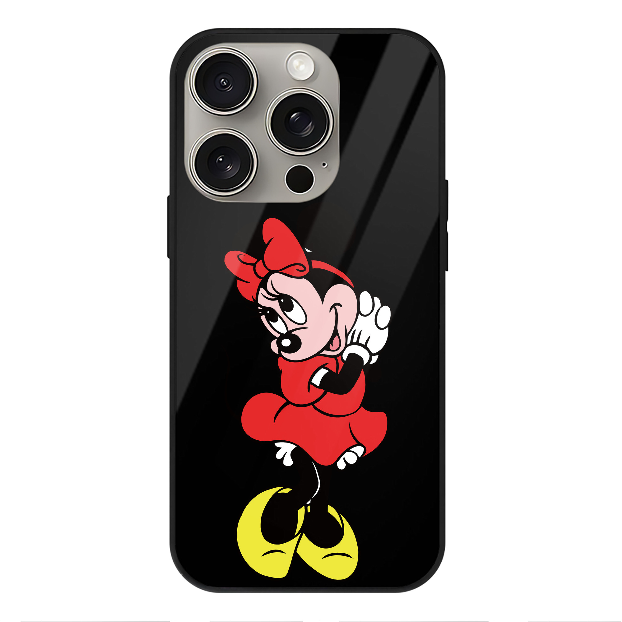 （画像用） ミッキーマウス Mickey Mouse 【iPhone15Pro対応】スマホケース 耐衝撃＆黄変防止 背面ガラス