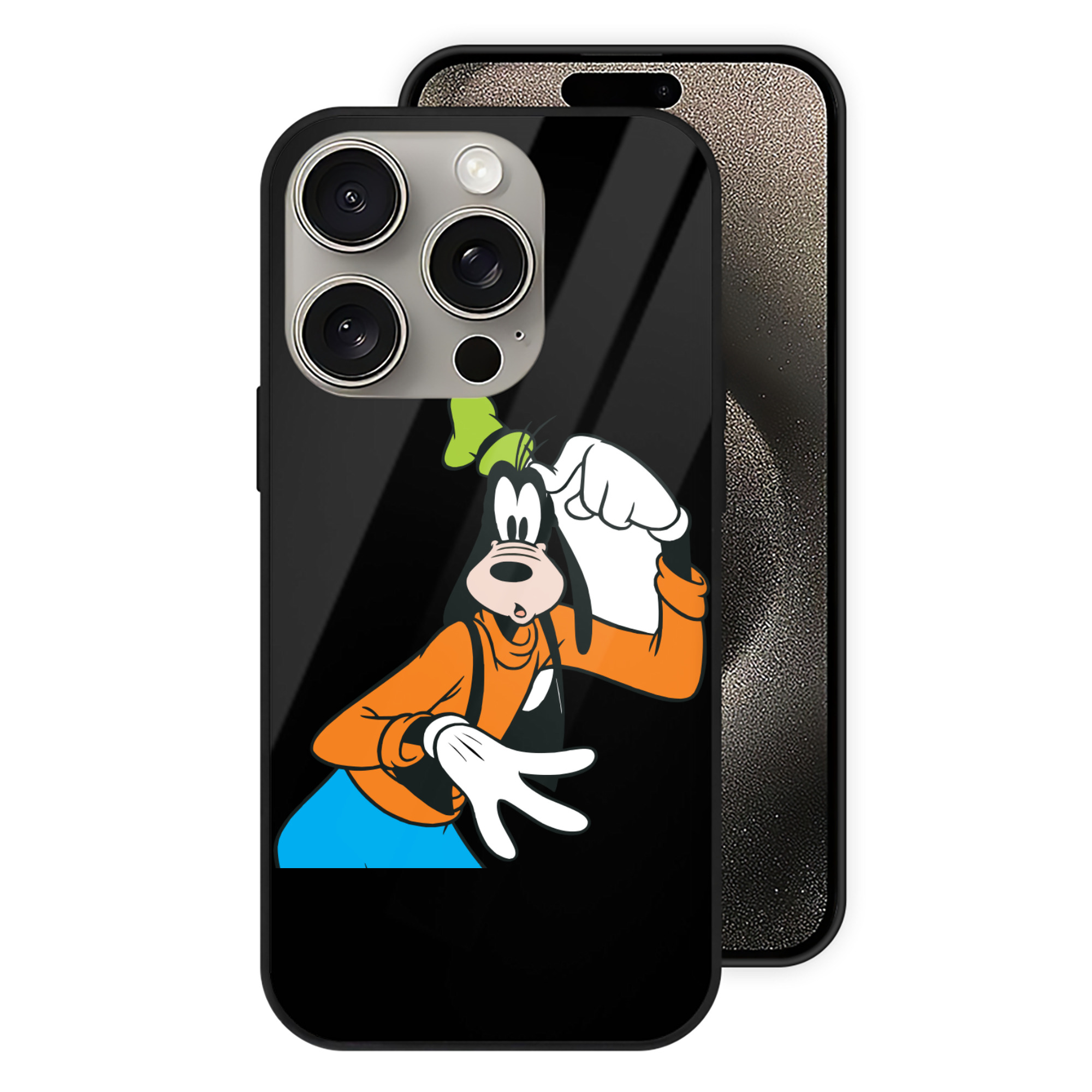 （画像用） ミッキーマウス Mickey Mouse 【iPhone15Pro対応】スマホケース 耐衝撃＆黄変防止 背面ガラス