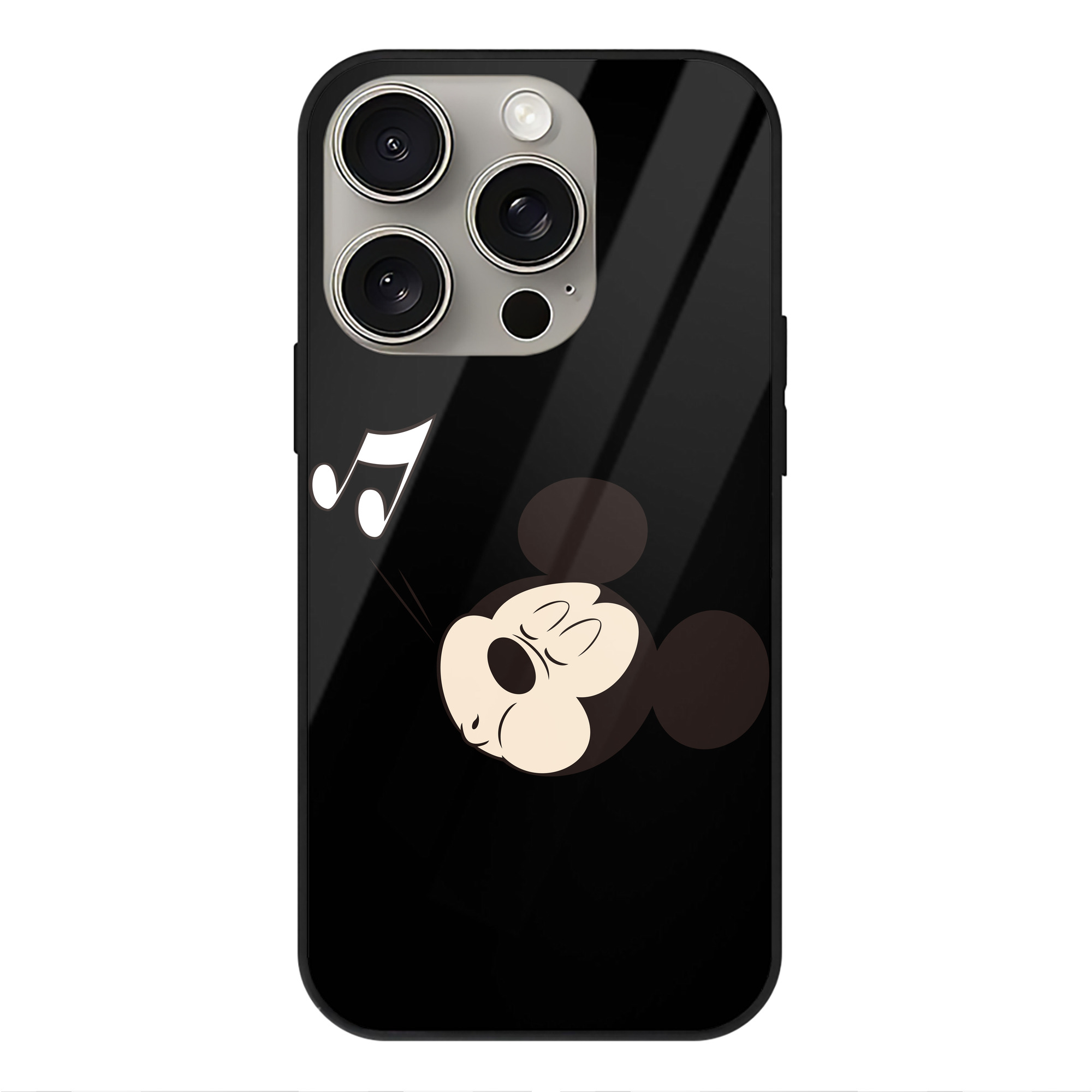 （画像用） ミッキーマウス Mickey Mouse 【iPhone15Pro対応】スマホケース 耐衝撃＆黄変防止 背面ガラス
