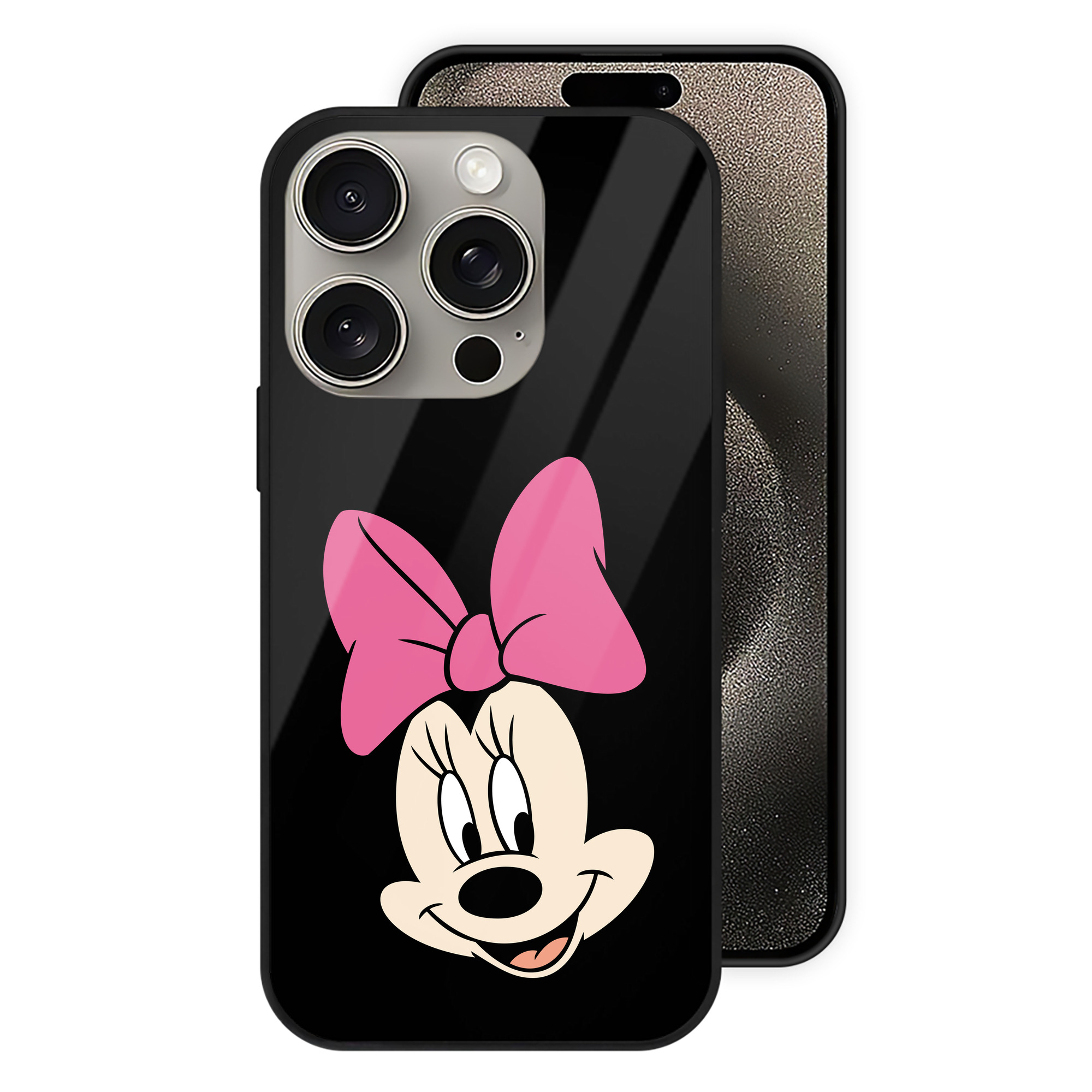 （画像用） ミッキーマウス Mickey Mouse 【iPhone15Pro対応】スマホケース 耐衝撃＆黄変防止 背面ガラス
