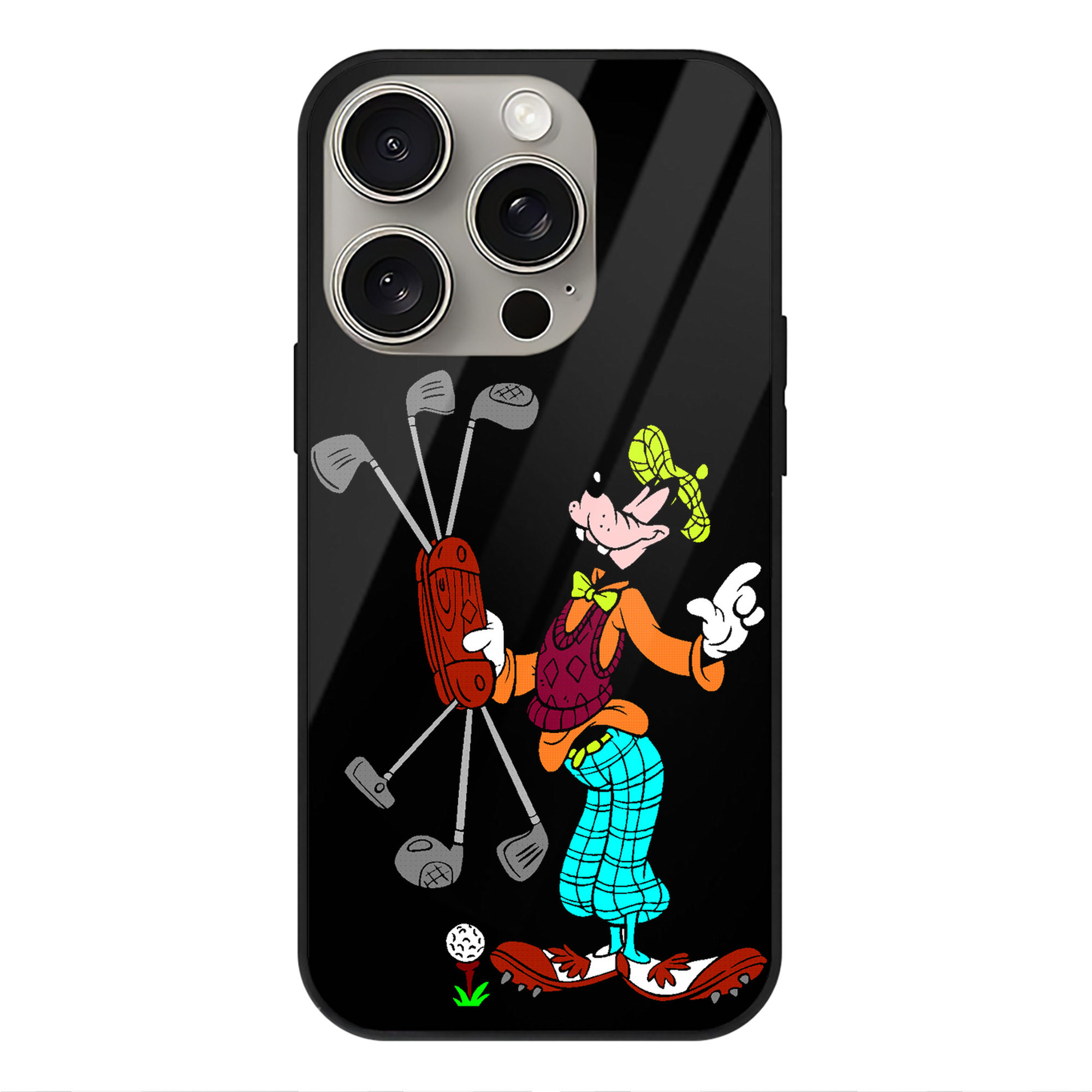 （画像用） ミッキーマウス Mickey Mouse 【iPhone15Pro対応】スマホケース 耐衝撃＆黄変防止 背面ガラス