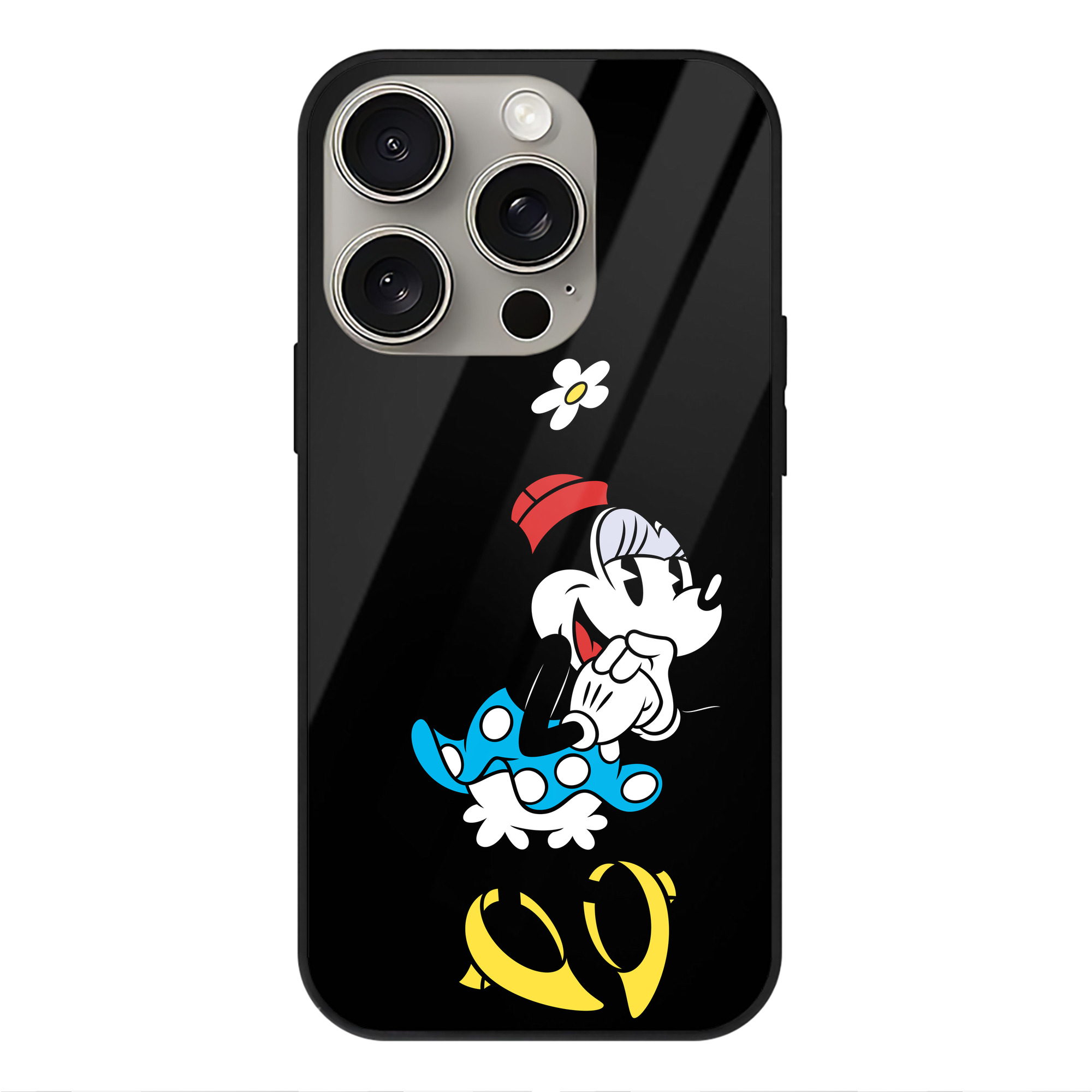 （画像用） ミッキーマウス Mickey Mouse 【iPhone15Pro対応】スマホケース 耐衝撃＆黄変防止 背面ガラス