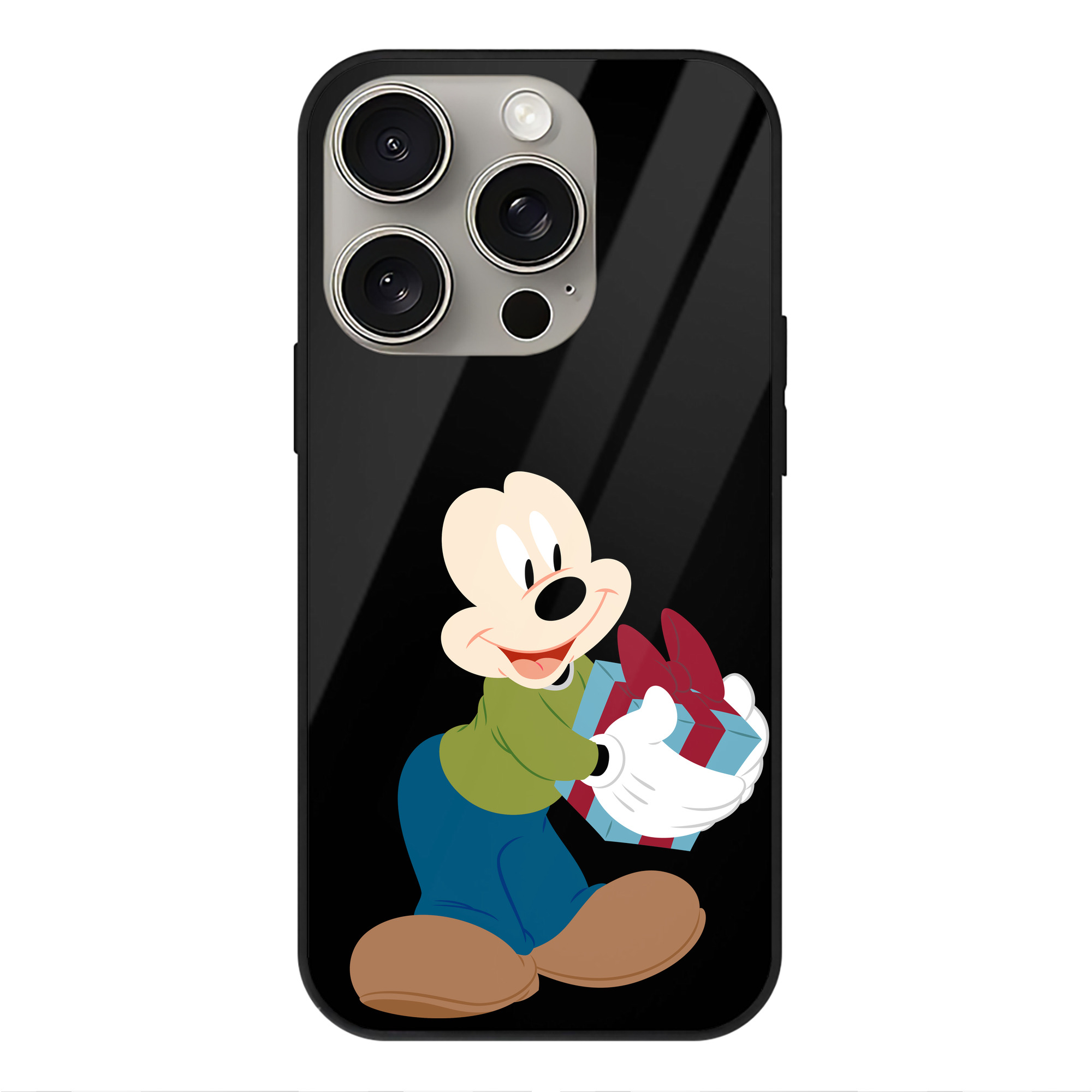 （画像用） ミッキーマウス Mickey Mouse 【iPhone15Pro対応】スマホケース 耐衝撃＆黄変防止 背面ガラス