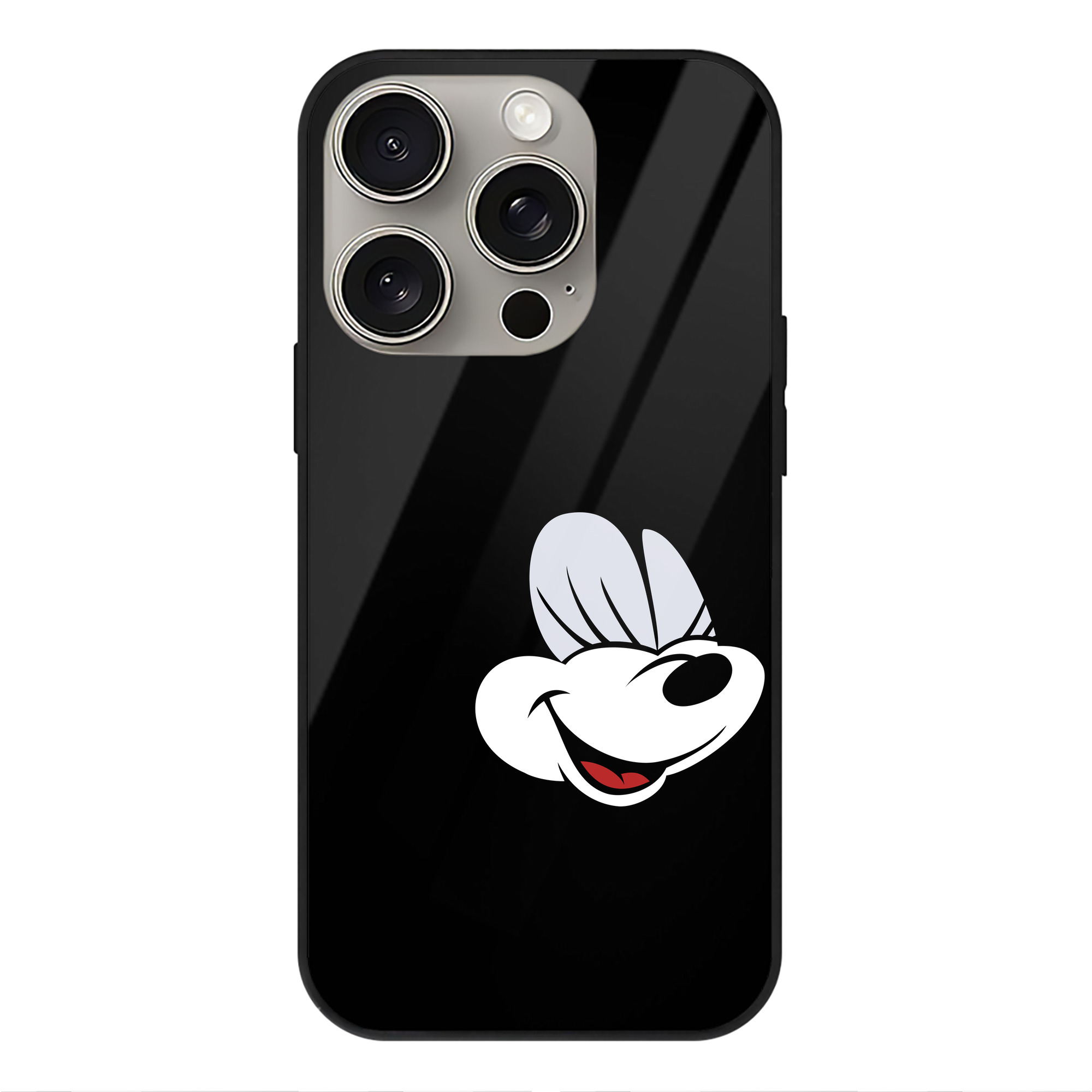 （画像用） ミッキーマウス Mickey Mouse 【iPhone15Pro対応】スマホケース 耐衝撃＆黄変防止 背面ガラス