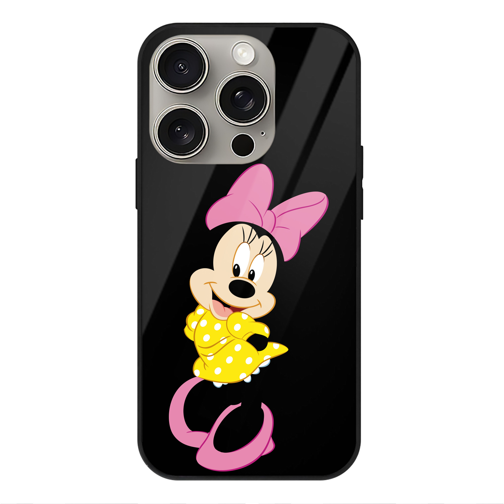 （画像用） ミッキーマウス Mickey Mouse 【iPhone15Pro対応】スマホケース 耐衝撃＆黄変防止 背面ガラス