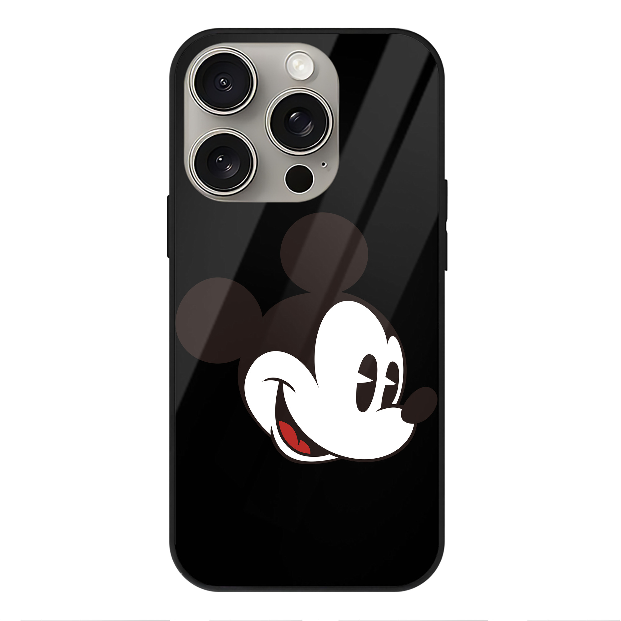 （画像用） ミッキーマウス Mickey Mouse 【iPhone15Pro対応】スマホケース 耐衝撃＆黄変防止 背面ガラス