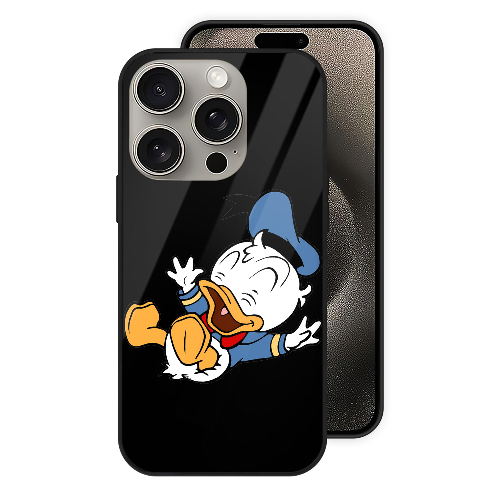 （画像用） ミッキーマウス Mickey Mouse 【iPhone15Pro対応】スマホケース 耐衝撃＆黄変防止 背面ガラス