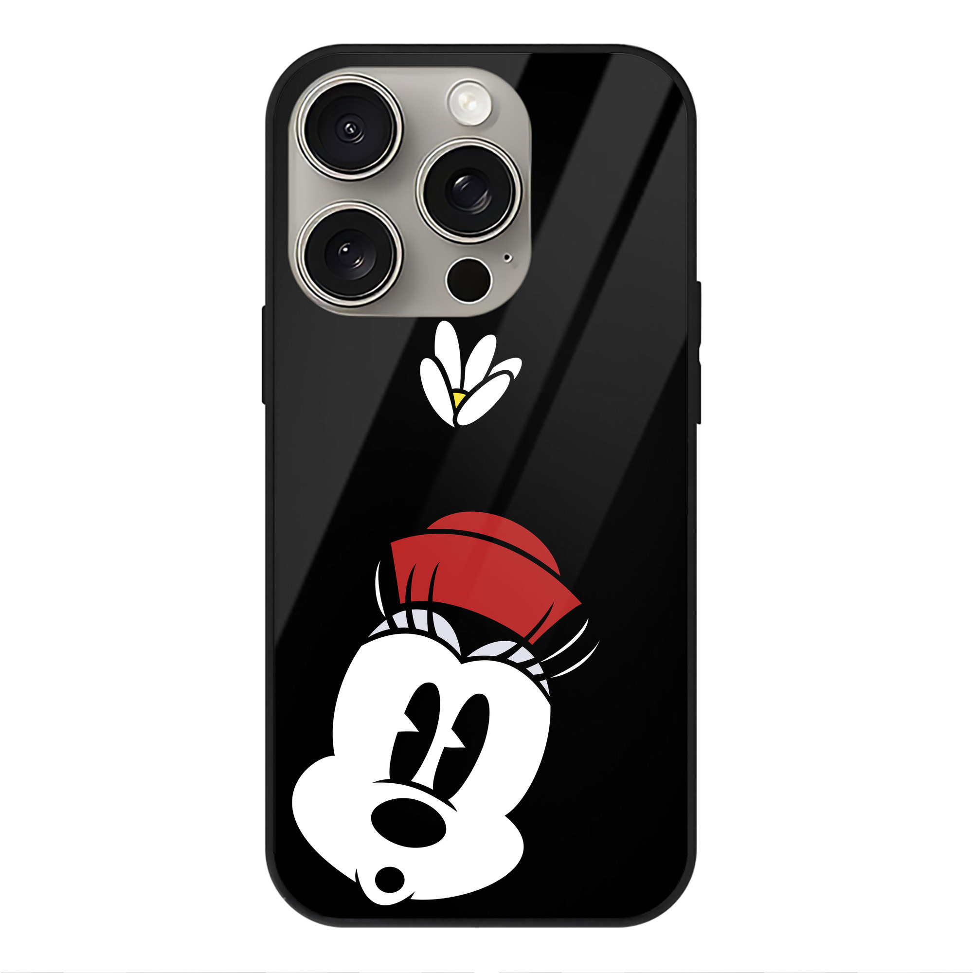 （画像用） ミッキーマウス Mickey Mouse 【iPhone15Pro対応】スマホケース 耐衝撃＆黄変防止 背面ガラス