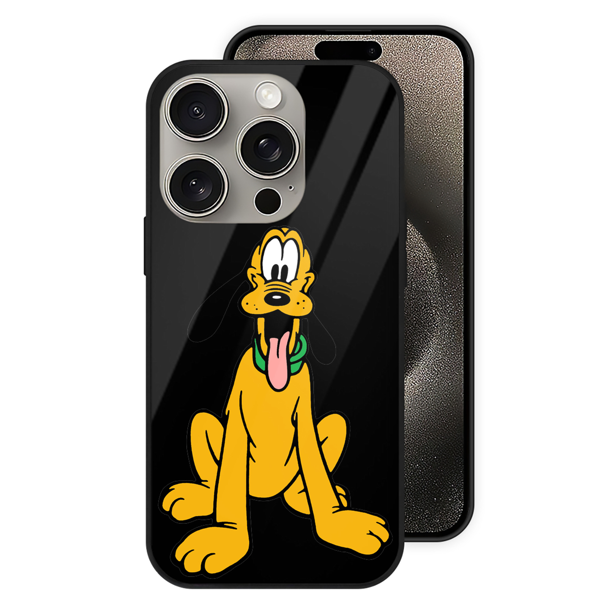 （画像用） ミッキーマウス Mickey Mouse 【iPhone15Pro対応】スマホケース 耐衝撃＆黄変防止 背面ガラス