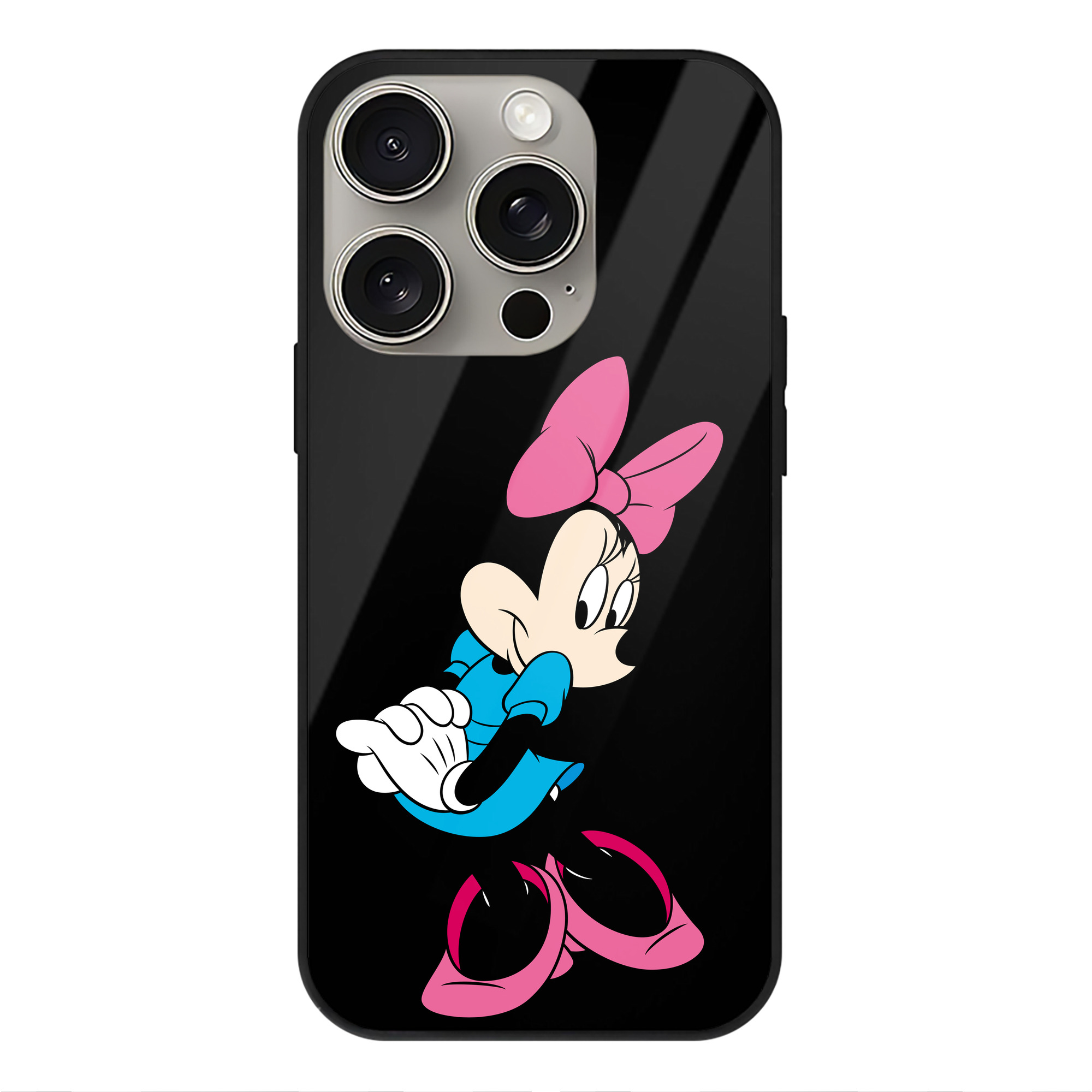 （画像用） ミッキーマウス Mickey Mouse 【iPhone15Pro対応】スマホケース 耐衝撃＆黄変防止 背面ガラス