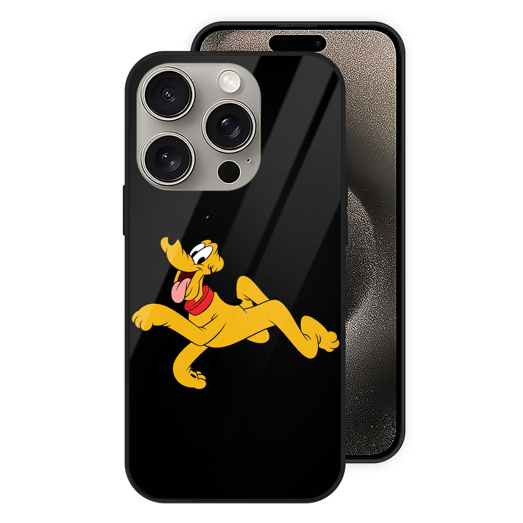 （画像用） ミッキーマウス Mickey Mouse 【iPhone15Pro対応】スマホケース 耐衝撃＆黄変防止 背面ガラス