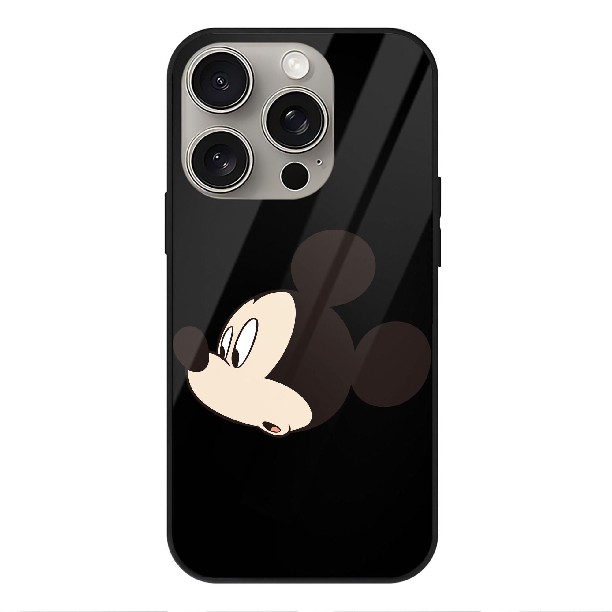 （画像用） ミッキーマウス Mickey Mouse 【iPhone15Pro対応】スマホケース 耐衝撃＆黄変防止 背面ガラス