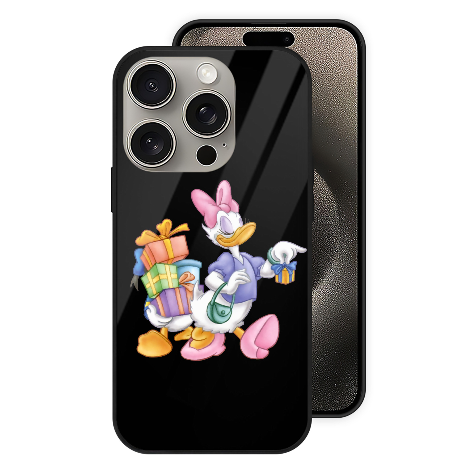 （画像用） ミッキーマウス Mickey Mouse 【iPhone15Pro対応】スマホケース 耐衝撃＆黄変防止 背面ガラス