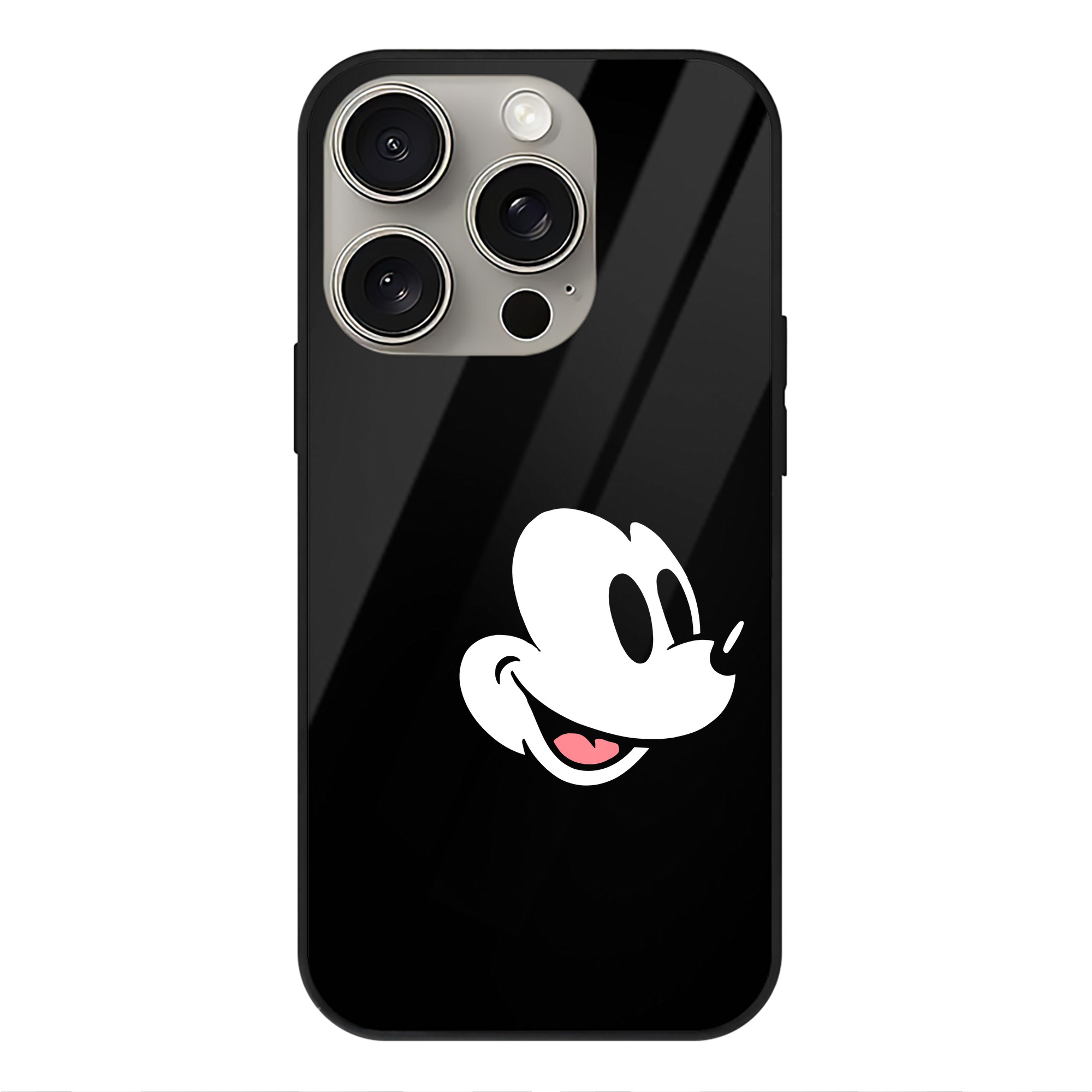 （画像用） ミッキーマウス Mickey Mouse 【iPhone15Pro対応】スマホケース 耐衝撃＆黄変防止 背面ガラス