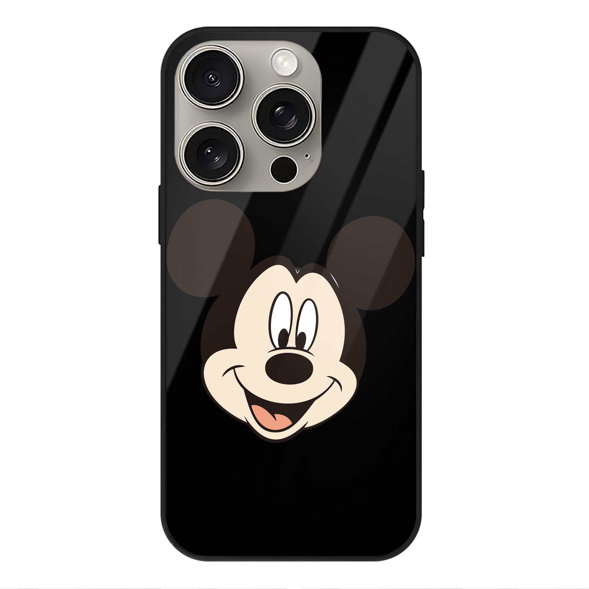（画像用） ミッキーマウス Mickey Mouse 【iPhone15Pro対応】スマホケース 耐衝撃＆黄変防止 背面ガラス