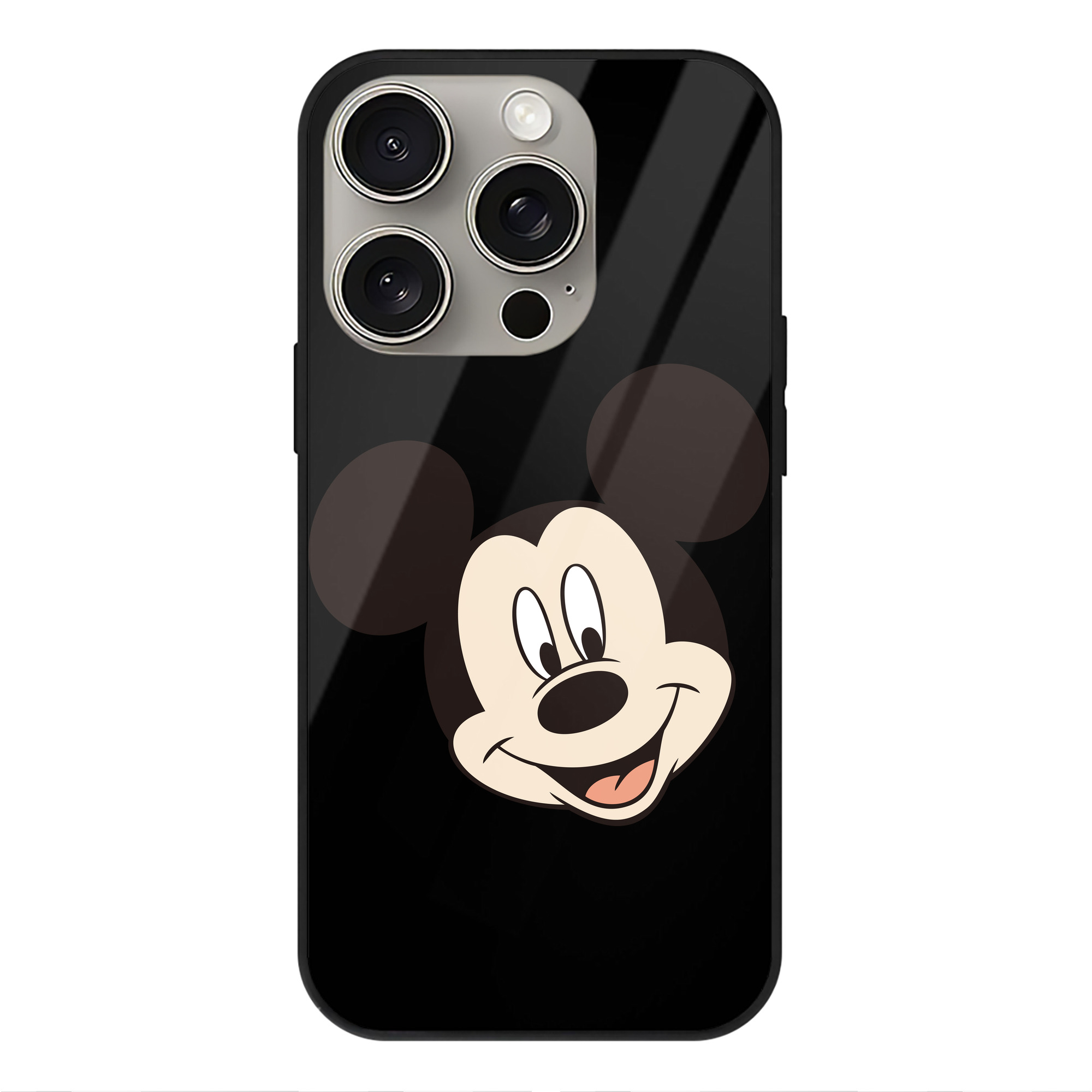 （画像用） ミッキーマウス Mickey Mouse 【iPhone15Pro対応】スマホケース 耐衝撃＆黄変防止 背面ガラス