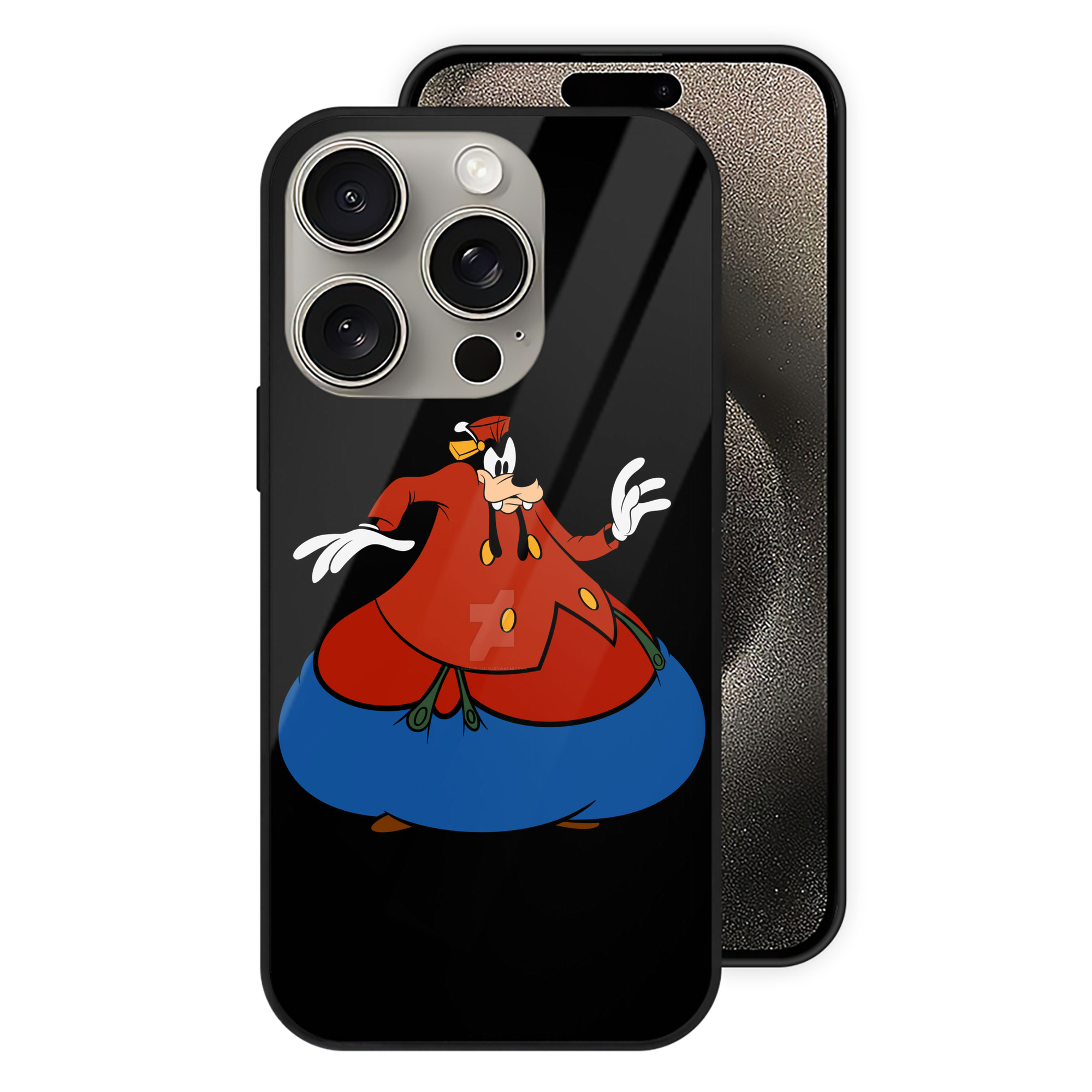 （画像用） ミッキーマウス Mickey Mouse 【iPhone15Pro対応】スマホケース 耐衝撃＆黄変防止 背面ガラス
