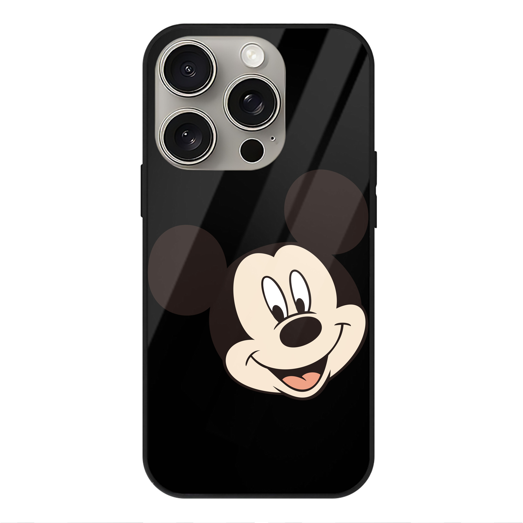 （画像用） ミッキーマウス Mickey Mouse 【iPhone15Pro対応】スマホケース 耐衝撃＆黄変防止 背面ガラス