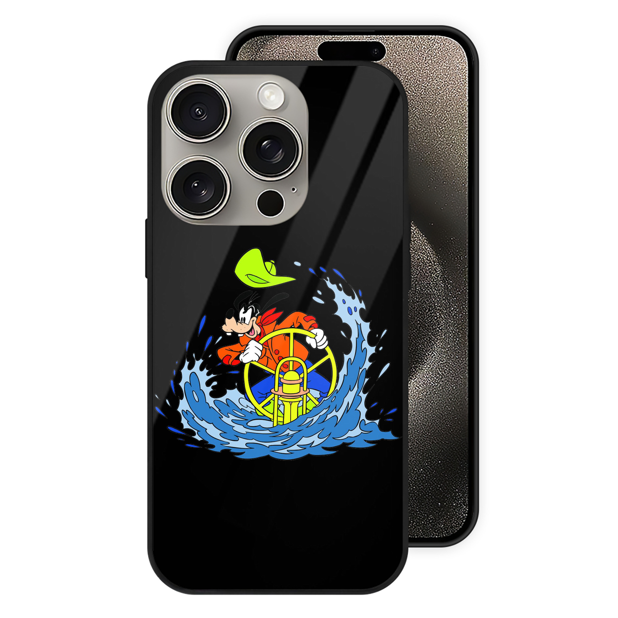 （画像用） ミッキーマウス Mickey Mouse 【iPhone15Pro対応】スマホケース 耐衝撃＆黄変防止 背面ガラス
