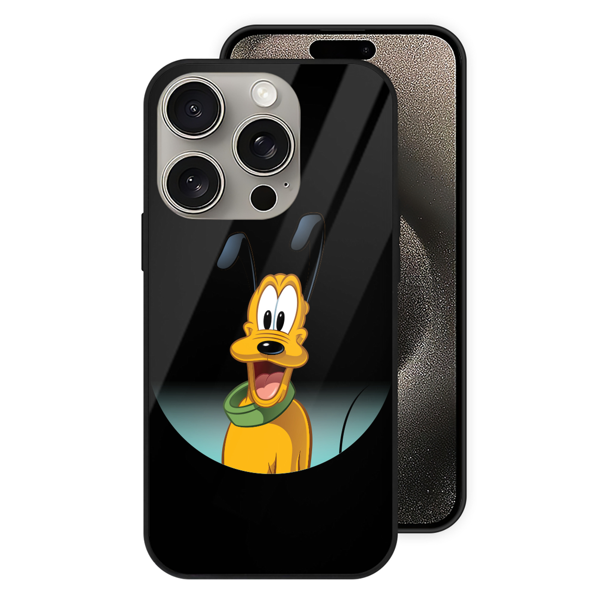 （画像用） ミッキーマウス Mickey Mouse 【iPhone15Pro対応】スマホケース 耐衝撃＆黄変防止 背面ガラス